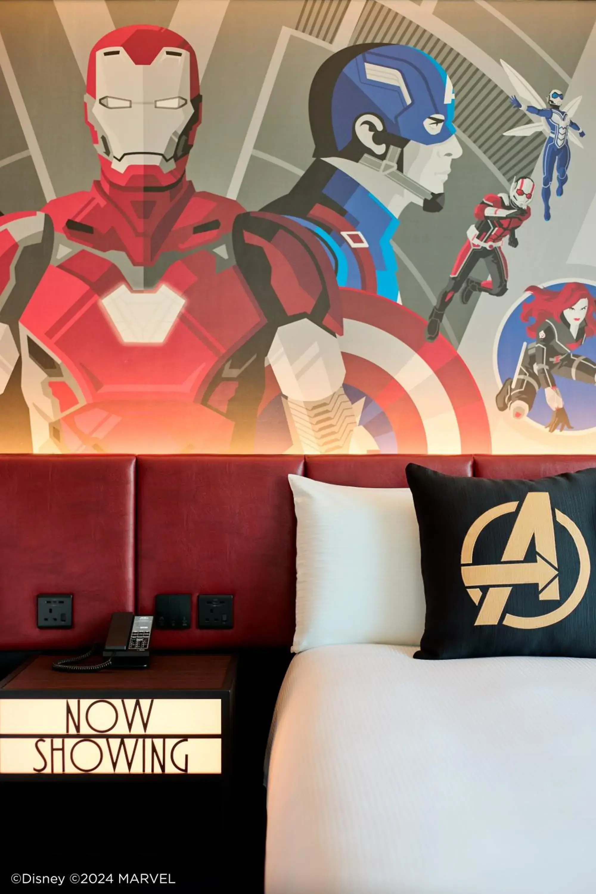 Decorative detail, Bed in Disney's Hollywood Hotel Decorative detail, Bed in Disney's Hollywood Hotel