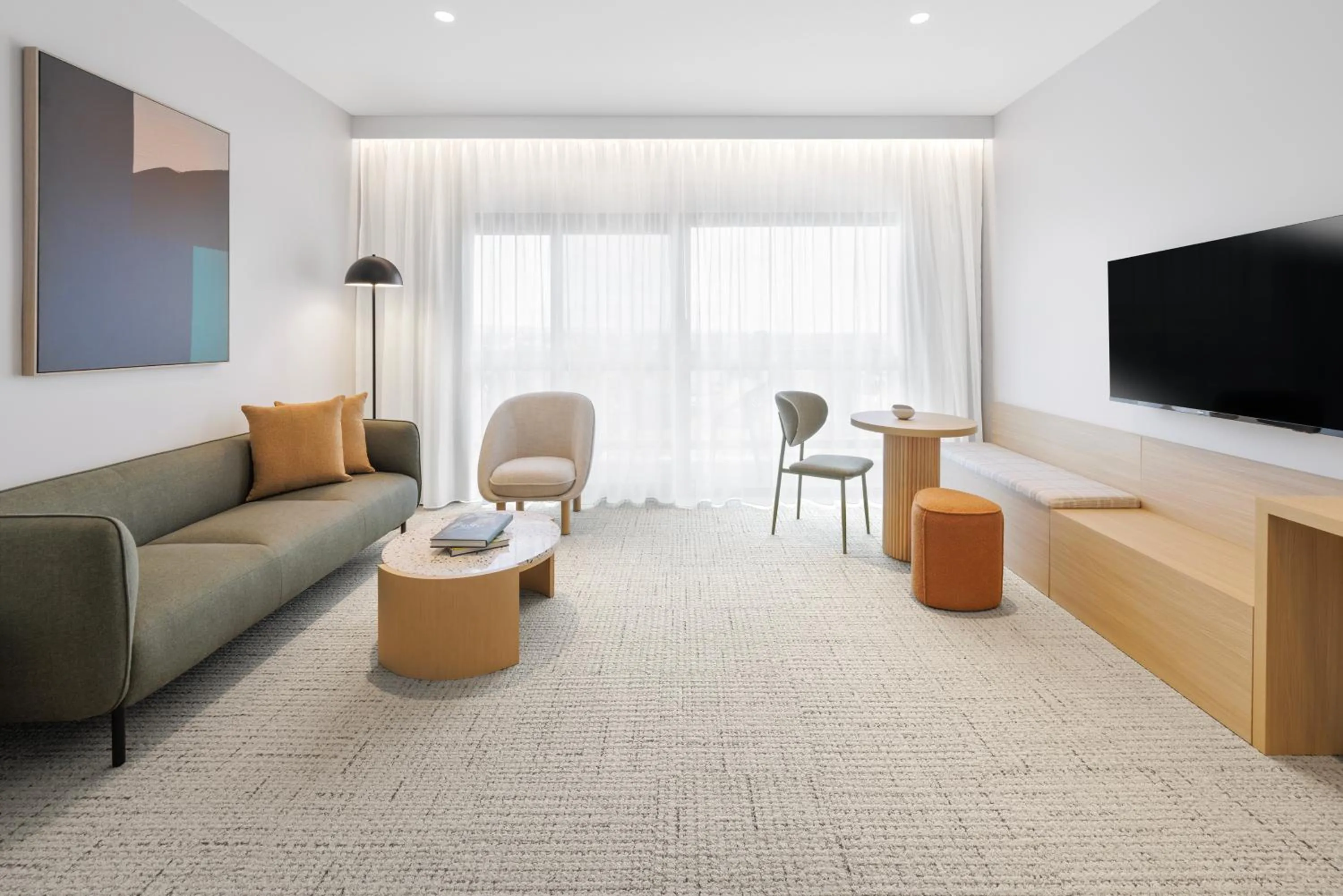 Living room in Quest Port Adelaide