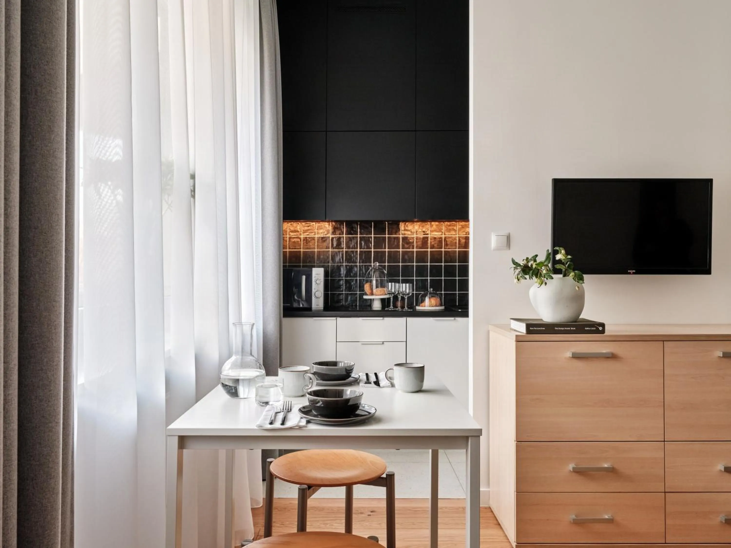 Kitchen or kitchenette in Apartamenty Media Park