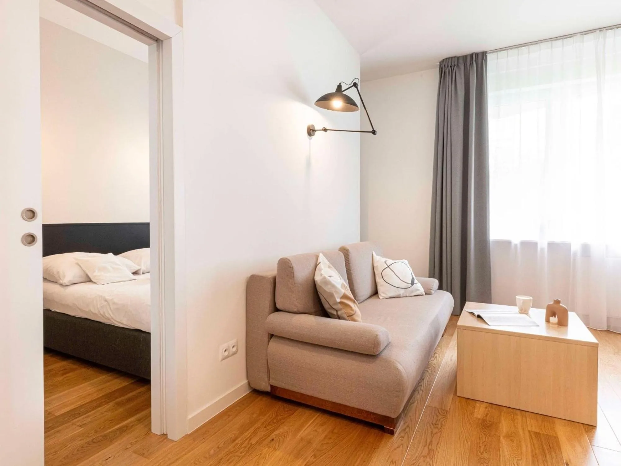 Living room, Bed in Apartamenty Media Park