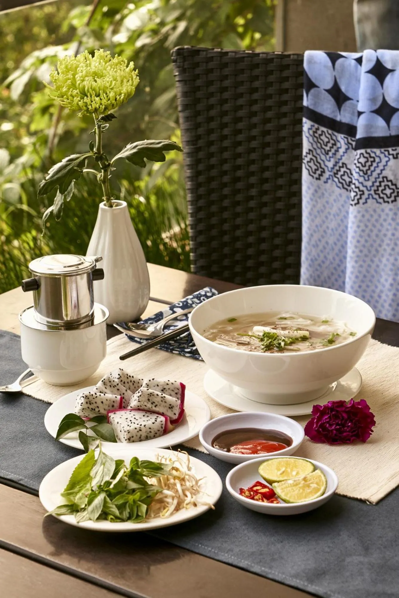 Asian breakfast in The Wind Resort - Tropical Hillside Escape