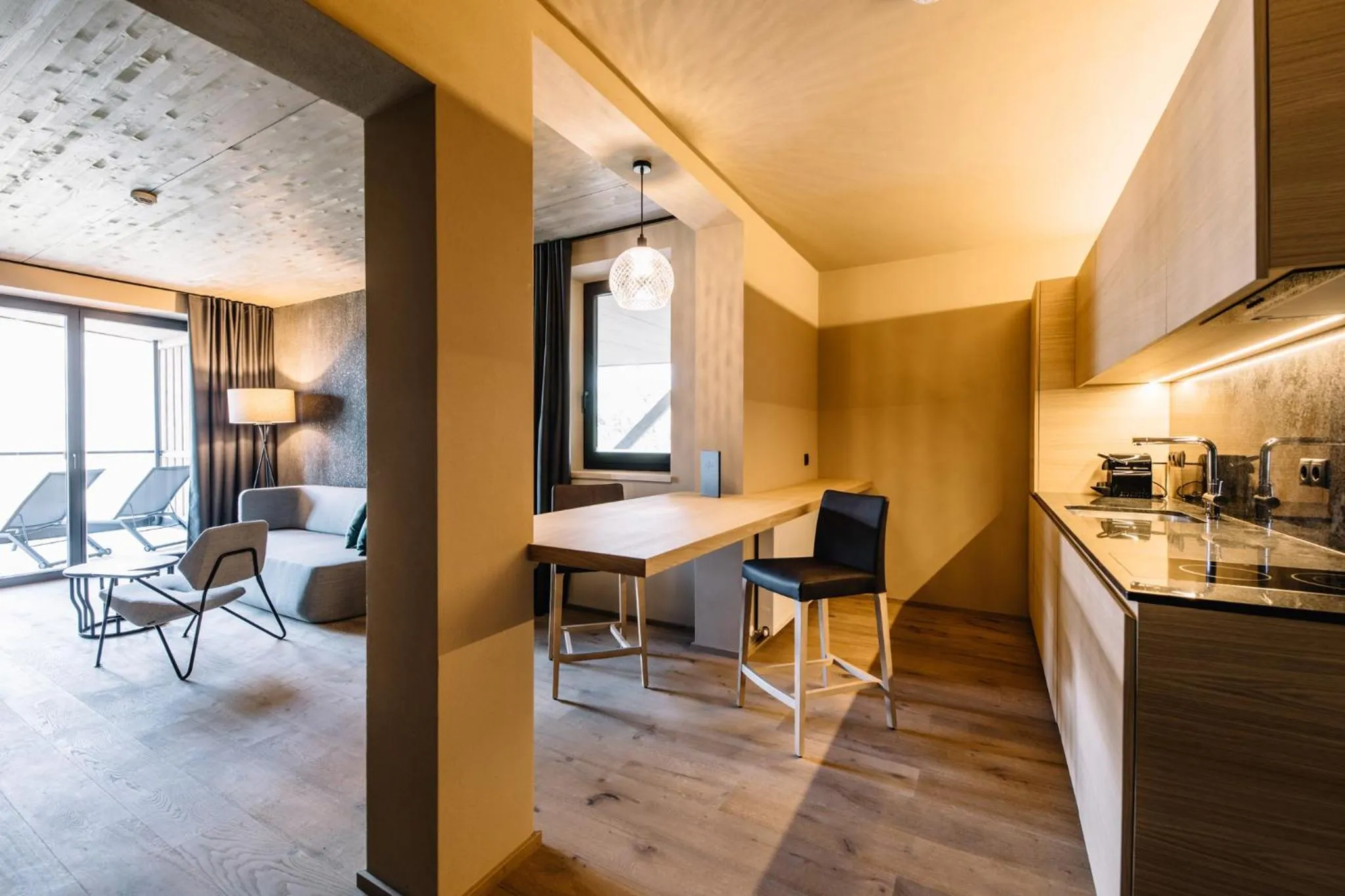 Kitchen or kitchenette in Panoramic Suites Winzerhöhe