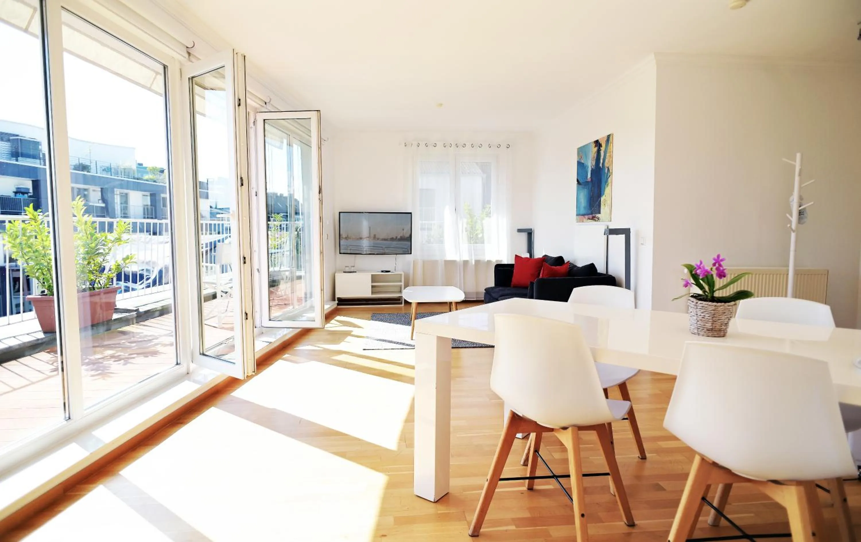 Seating area in Victoria Apartments