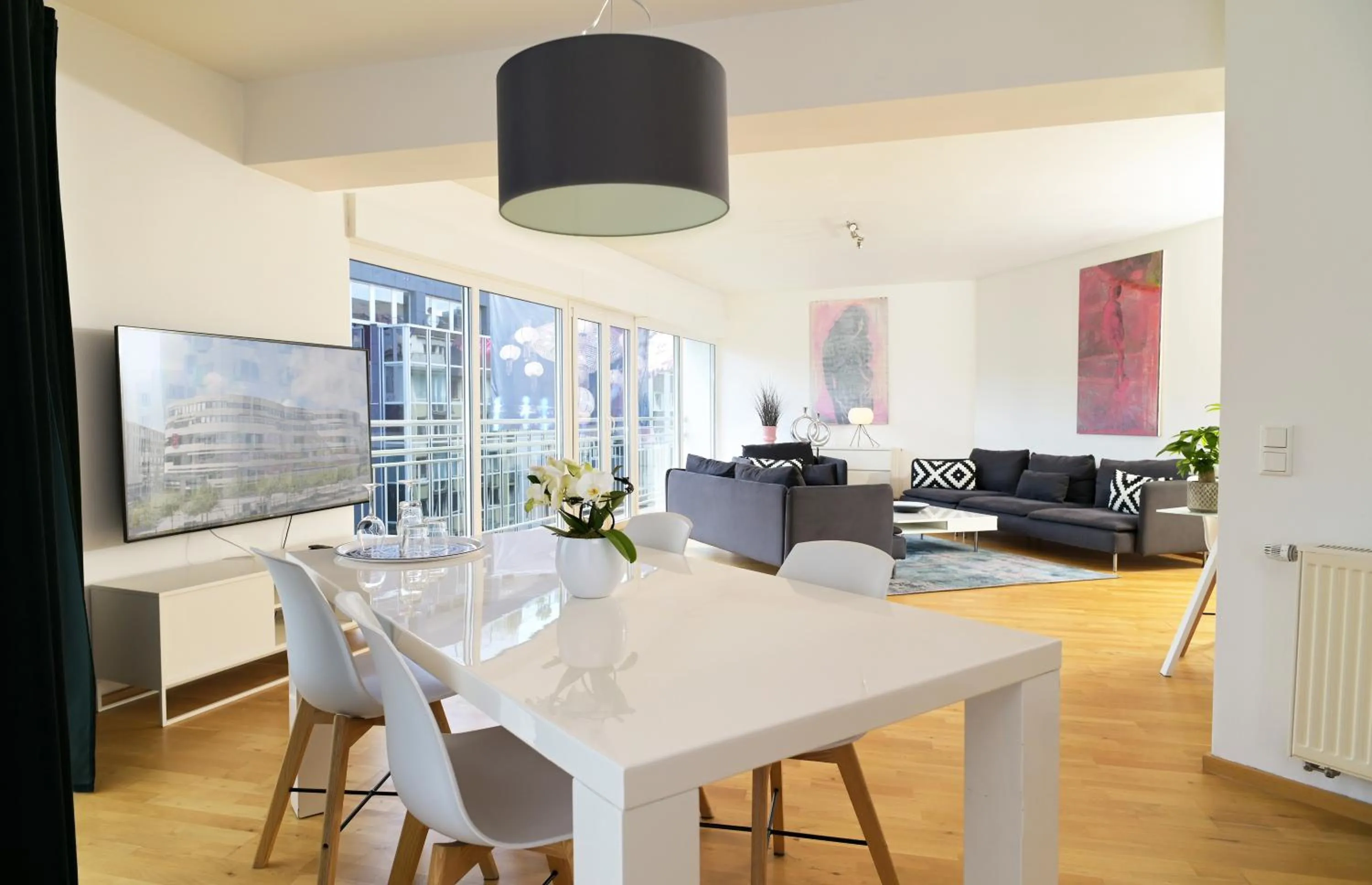 Seating area in Victoria Apartments