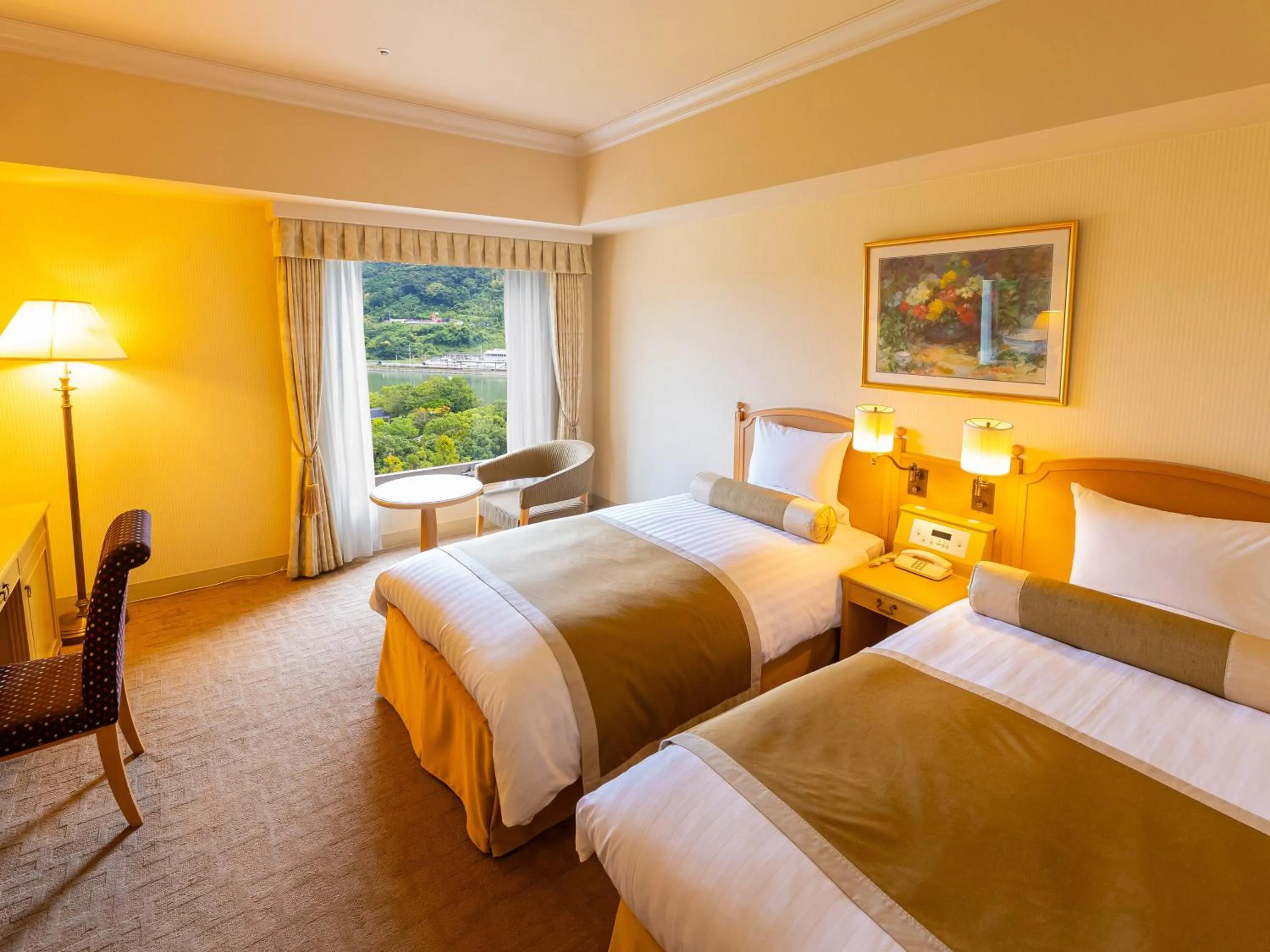 Photo of the whole room, Bed in Hotel Okura JR Huis Ten Bosch