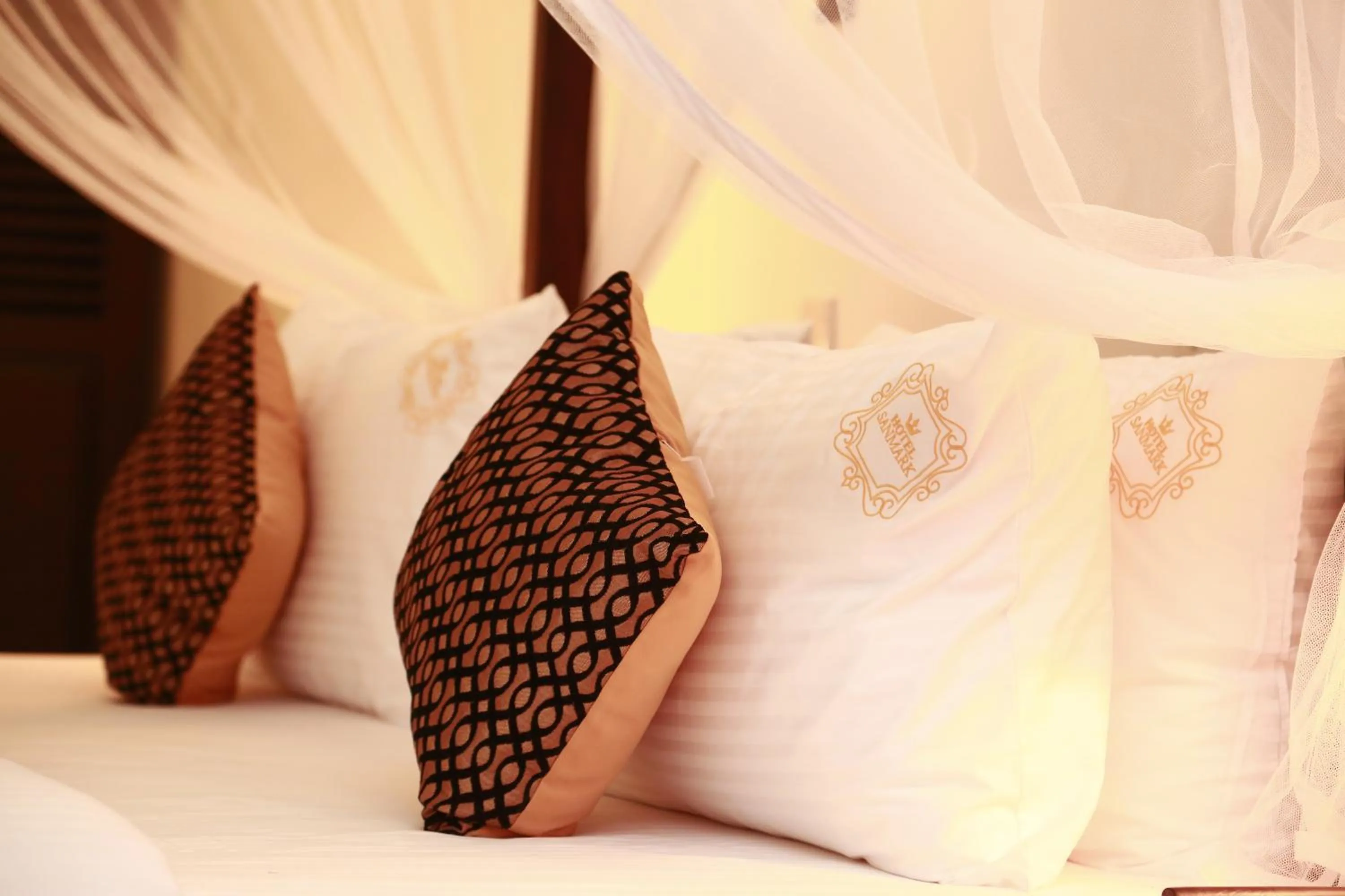 Bed in Hotel Sanmark