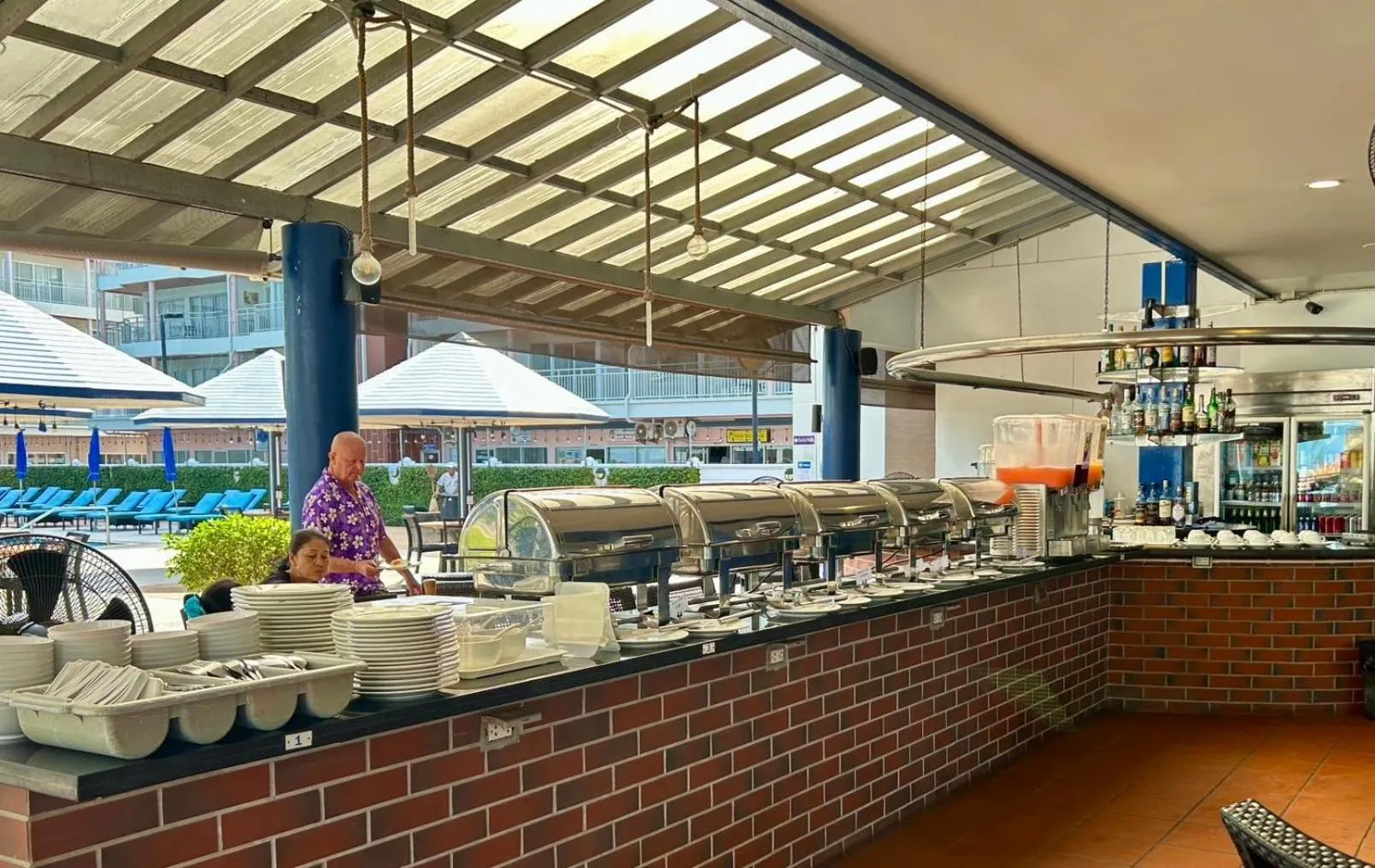 Buffet breakfast in GrandBlue Resort & Beachclub