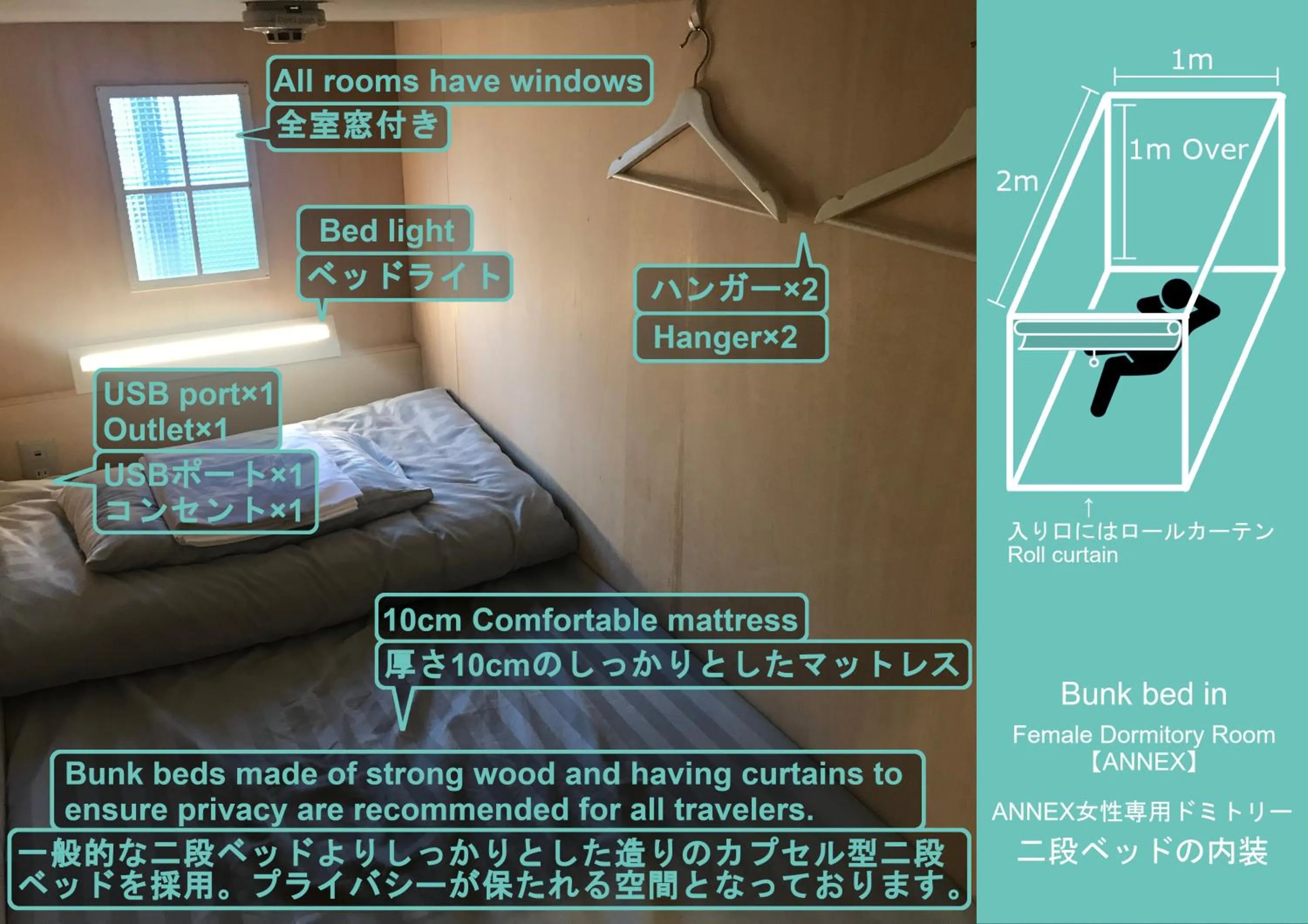 bunk bed, Bed in Enoshima Guest House 134