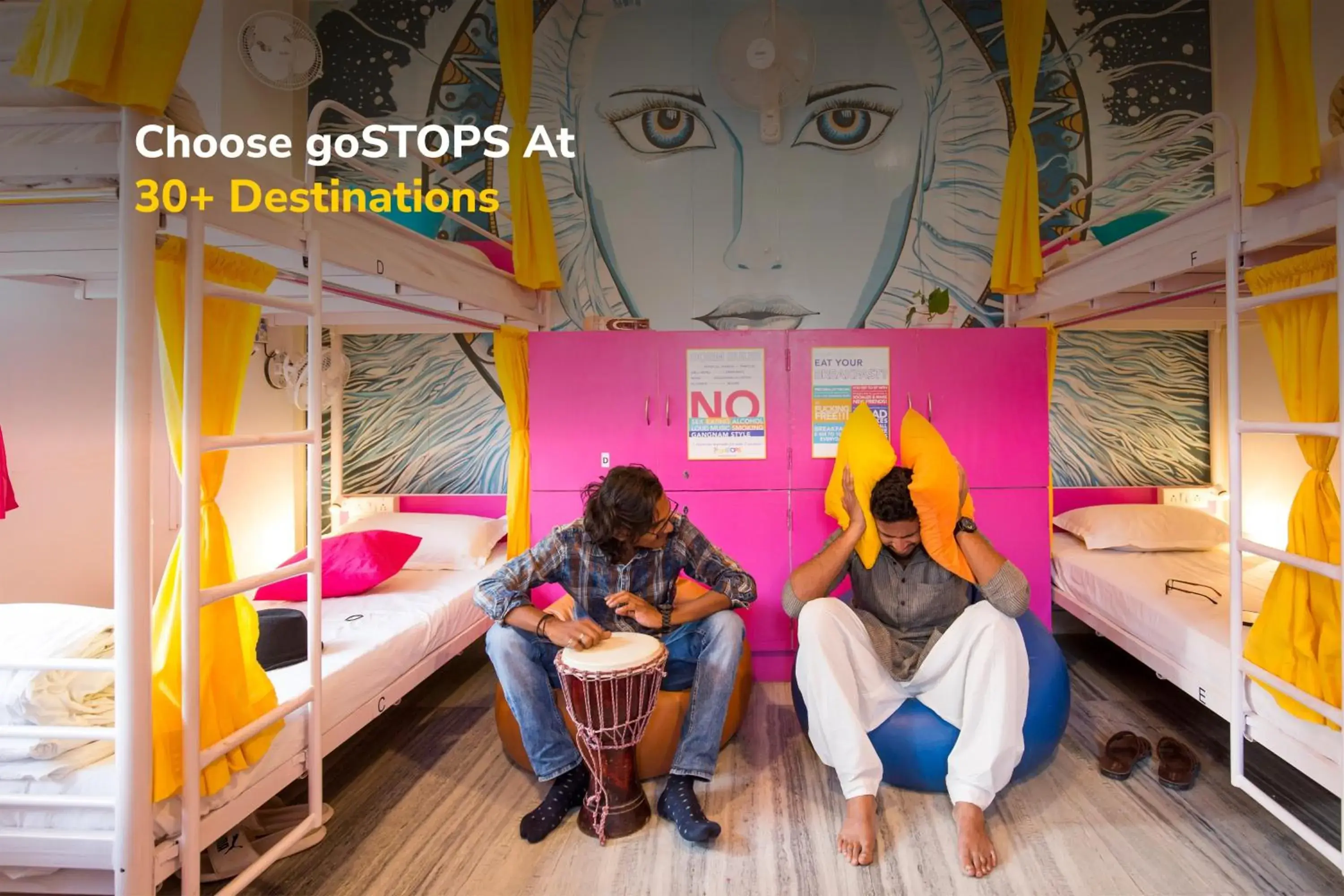 Bed in goSTOPS Udaipur Bed in goSTOPS Udaipur