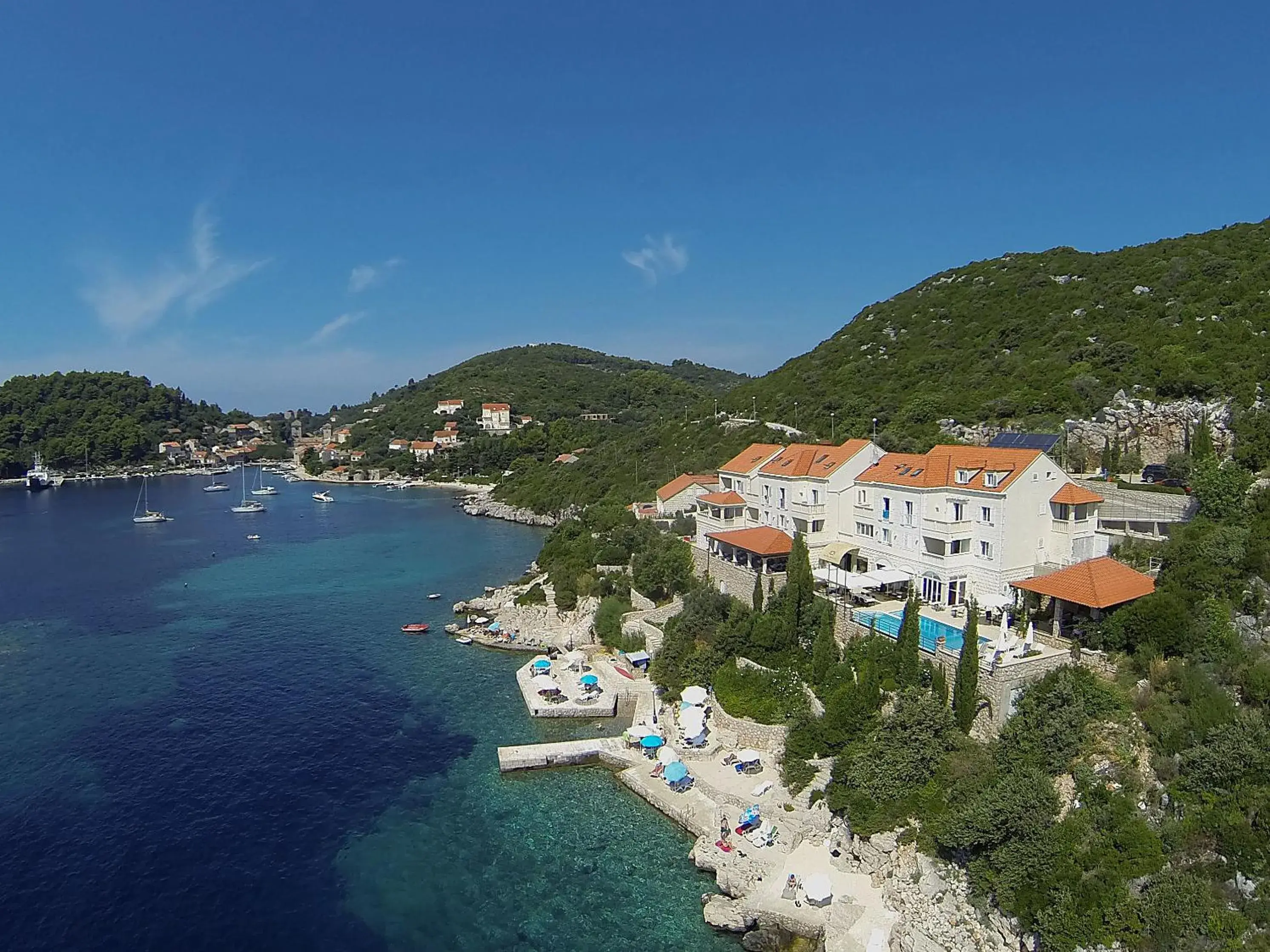 Spring, Bird's-eye View in Hotel Bozica Dubrovnik Islands