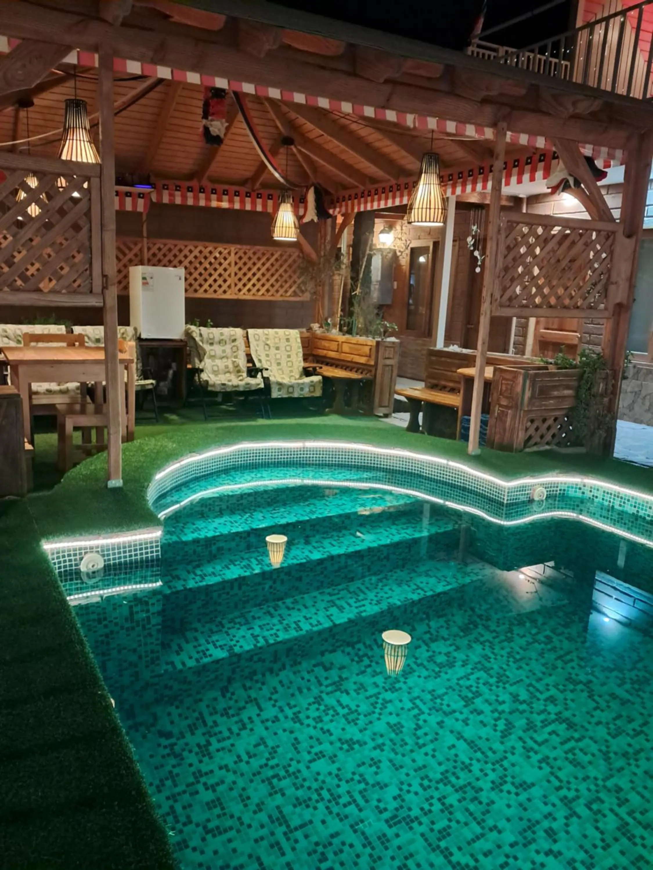 Pool view in Hostal Illauca de Atacama