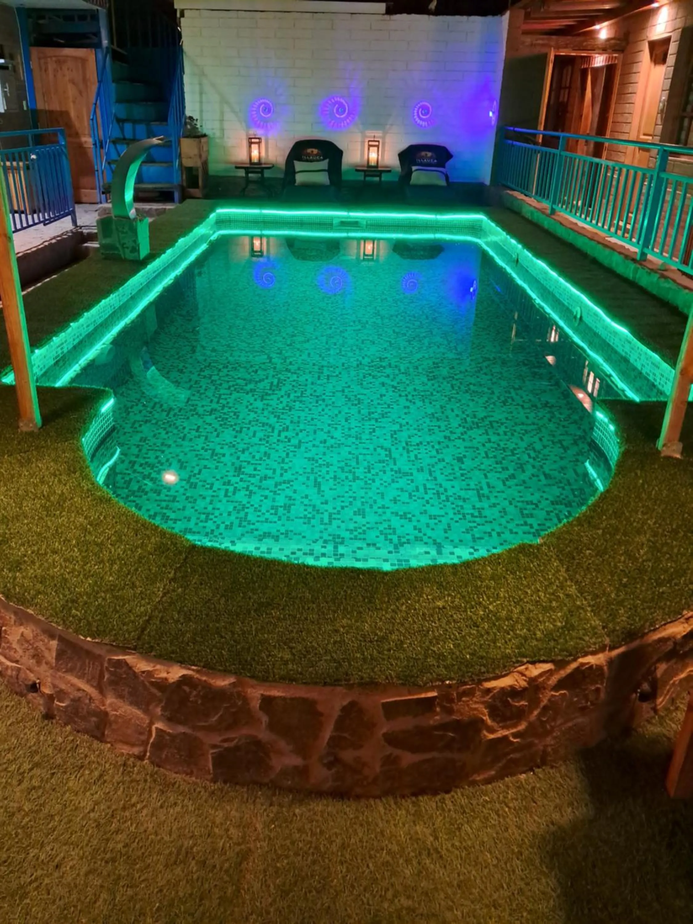 Pool view in Hostal Illauca de Atacama