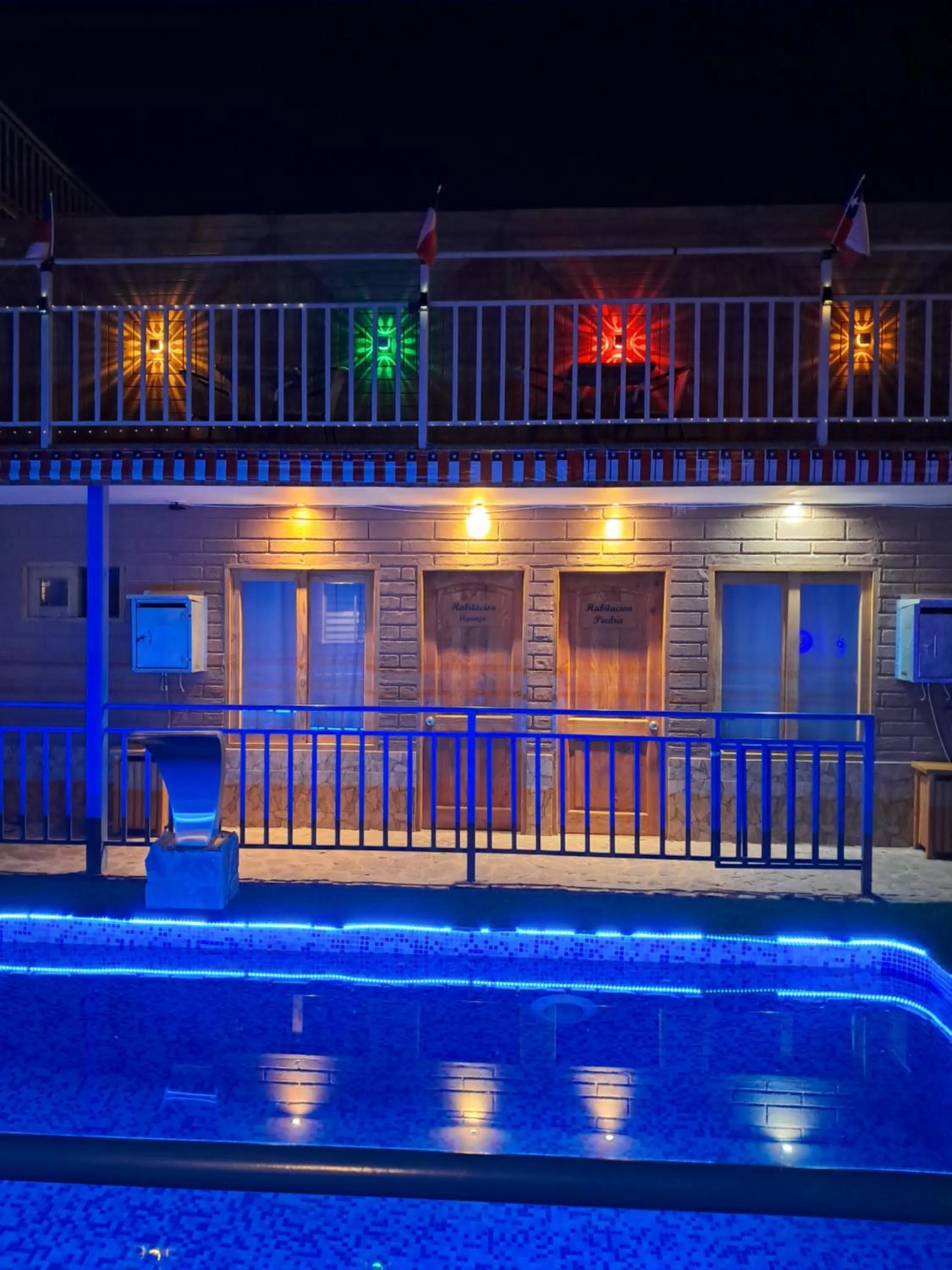 Pool view in Hostal Illauca de Atacama