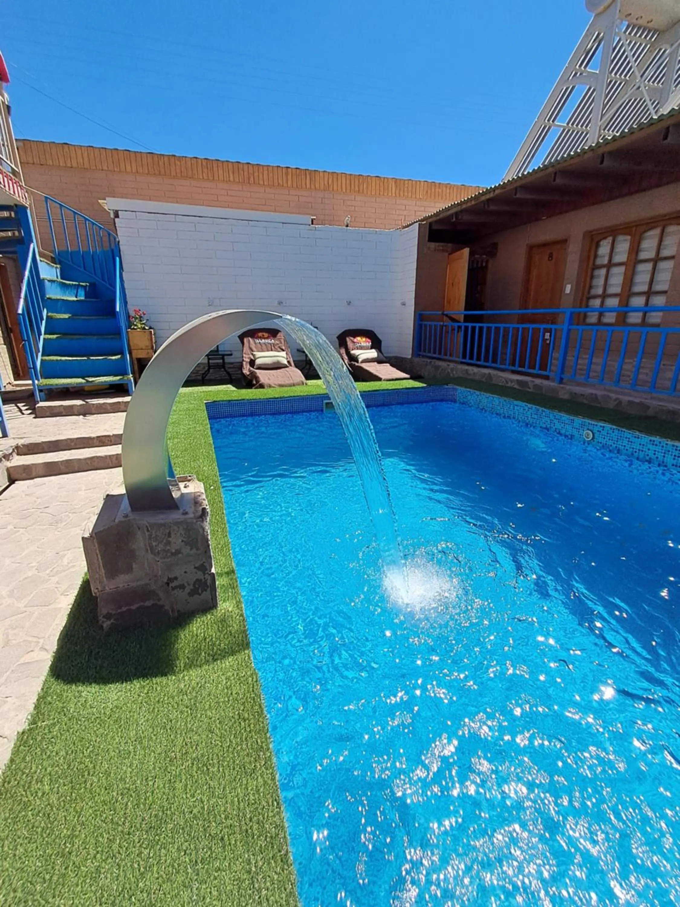 Pool view in Hostal Illauca de Atacama
