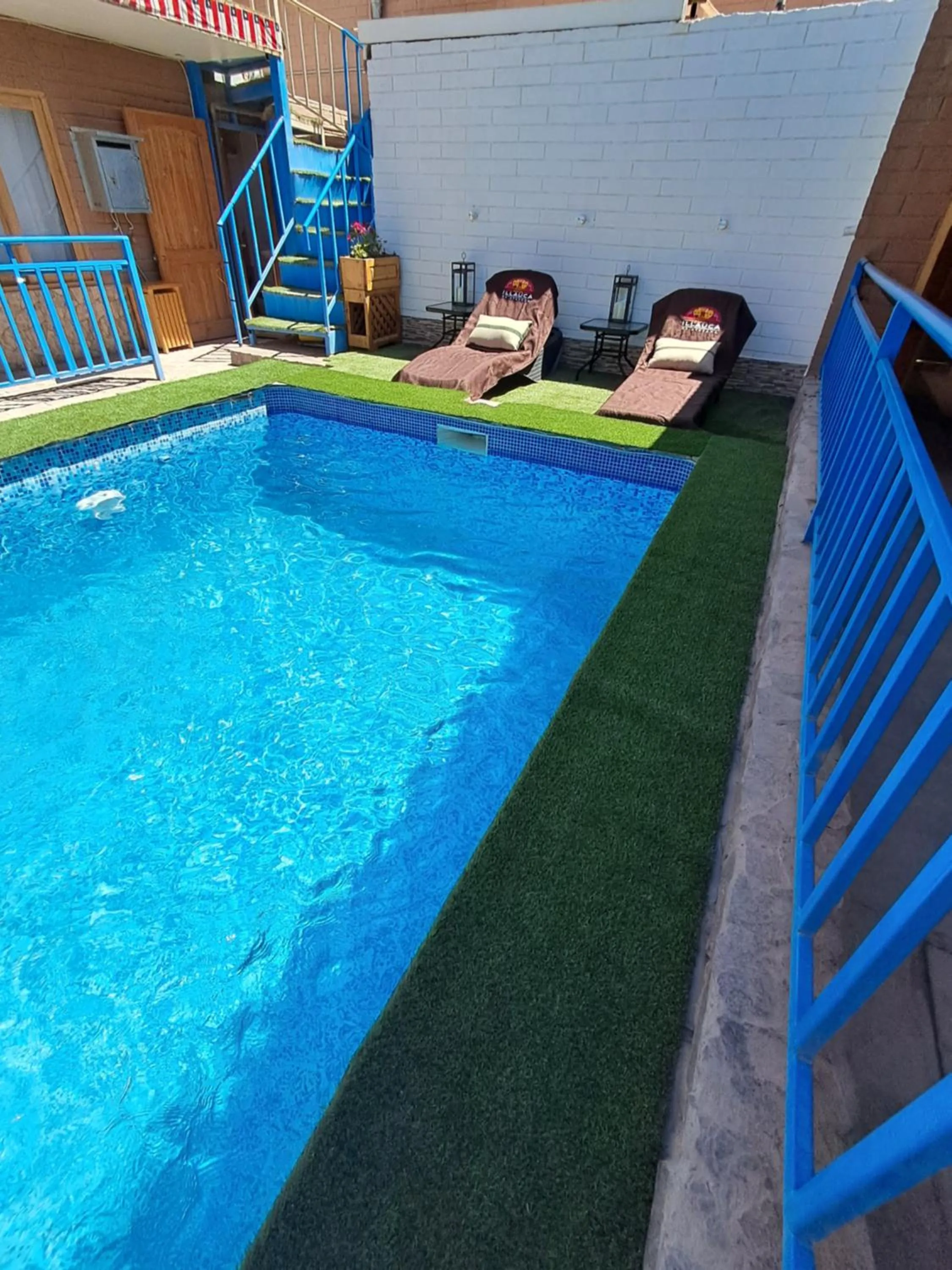 Pool view in Hostal Illauca de Atacama