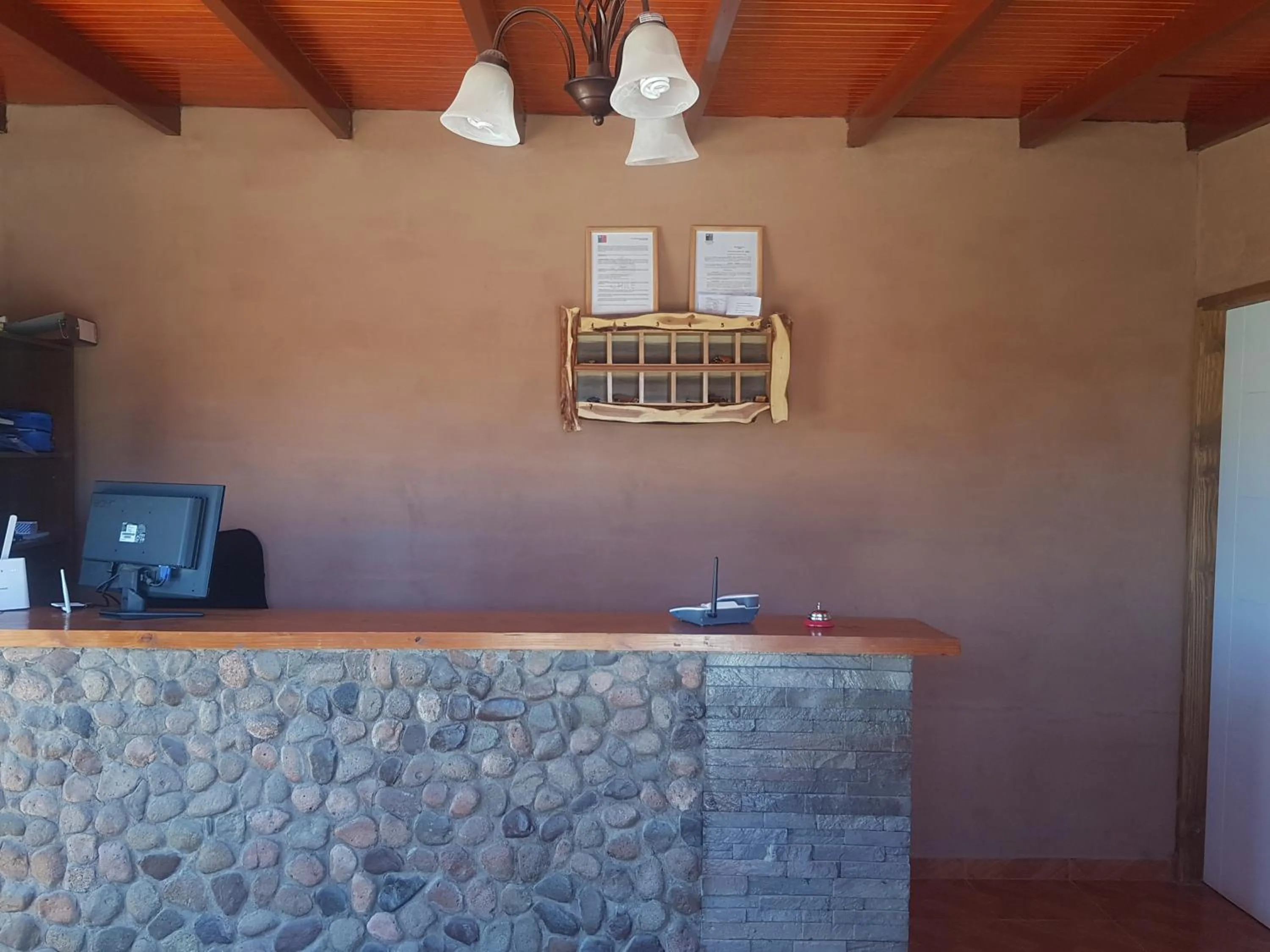 Lobby or reception in Hostal Illauca de Atacama