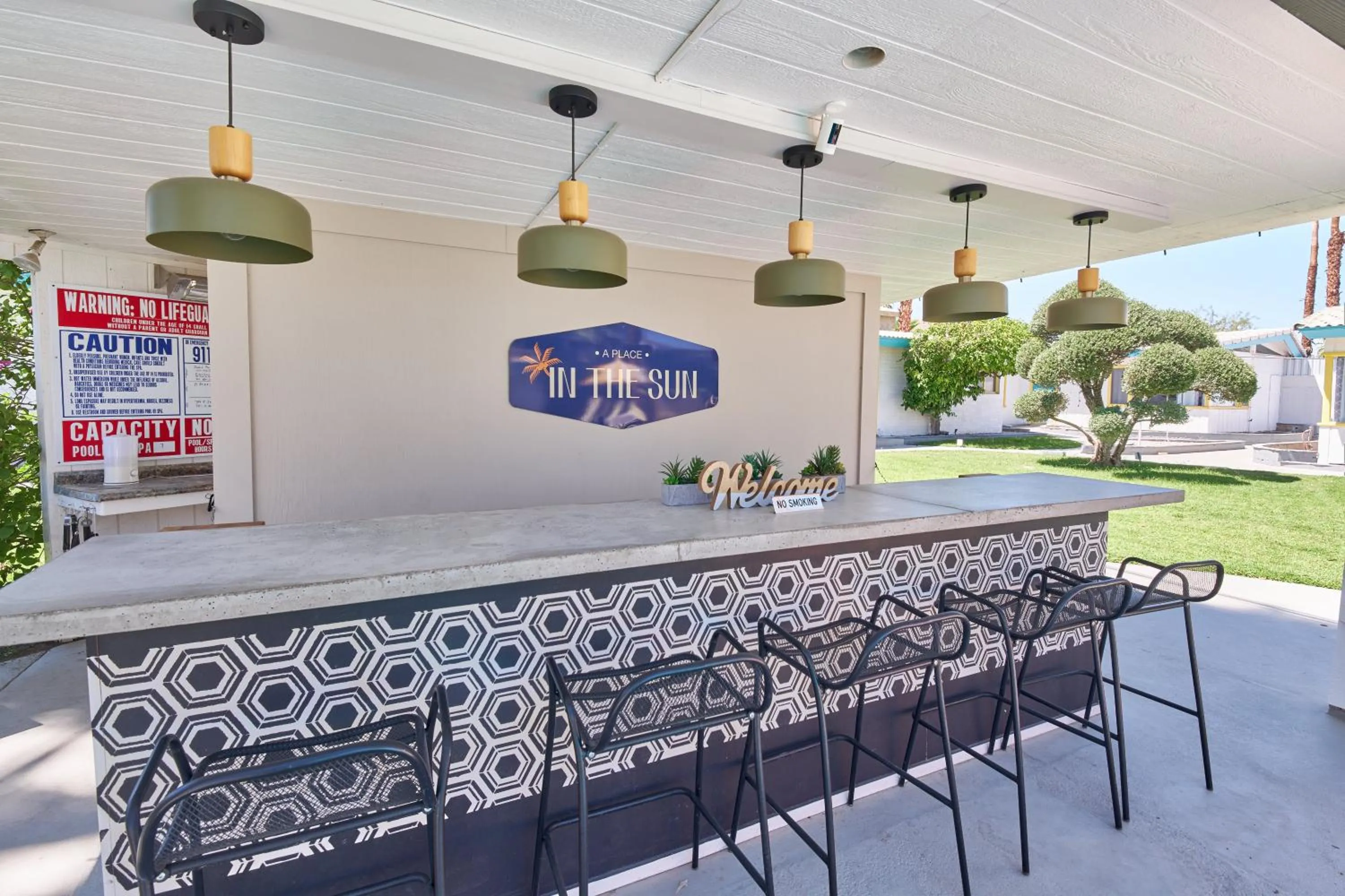 Property building in A PLACE IN THE SUN Hotel - ADULTS ONLY Big Units, 24h Heated Pool & Spa in 1 Acre Park Prime Location, DOG Friendly, TOP Midcentury Modern Boutique Hotel