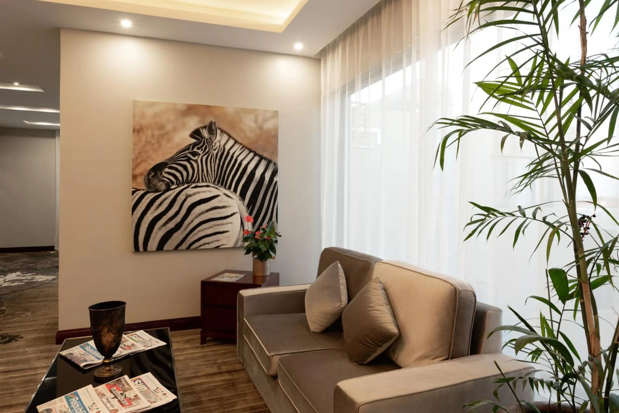 Seating area in Flamingo Villas Boutique Hotel