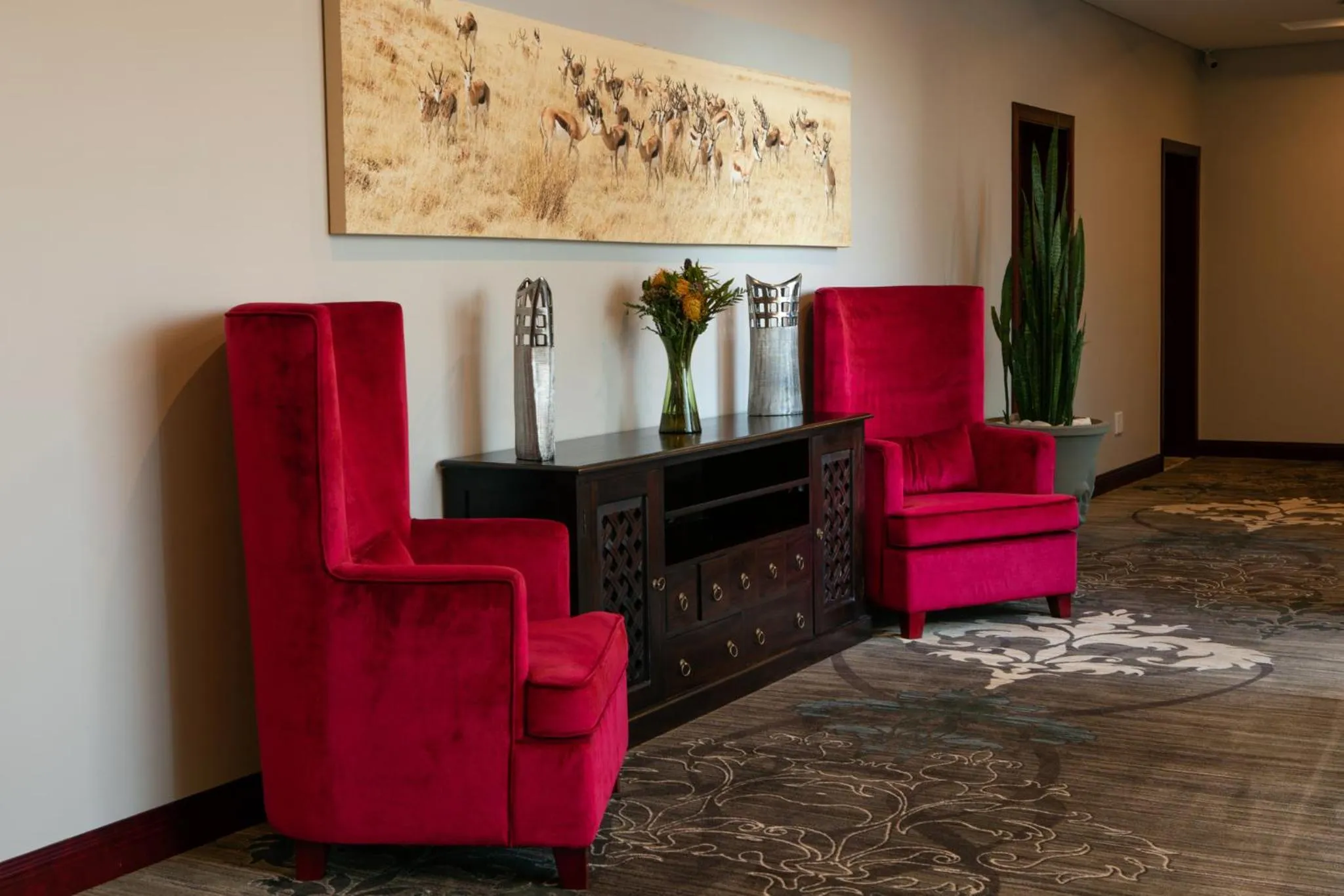 Seating area in Flamingo Villas Boutique Hotel