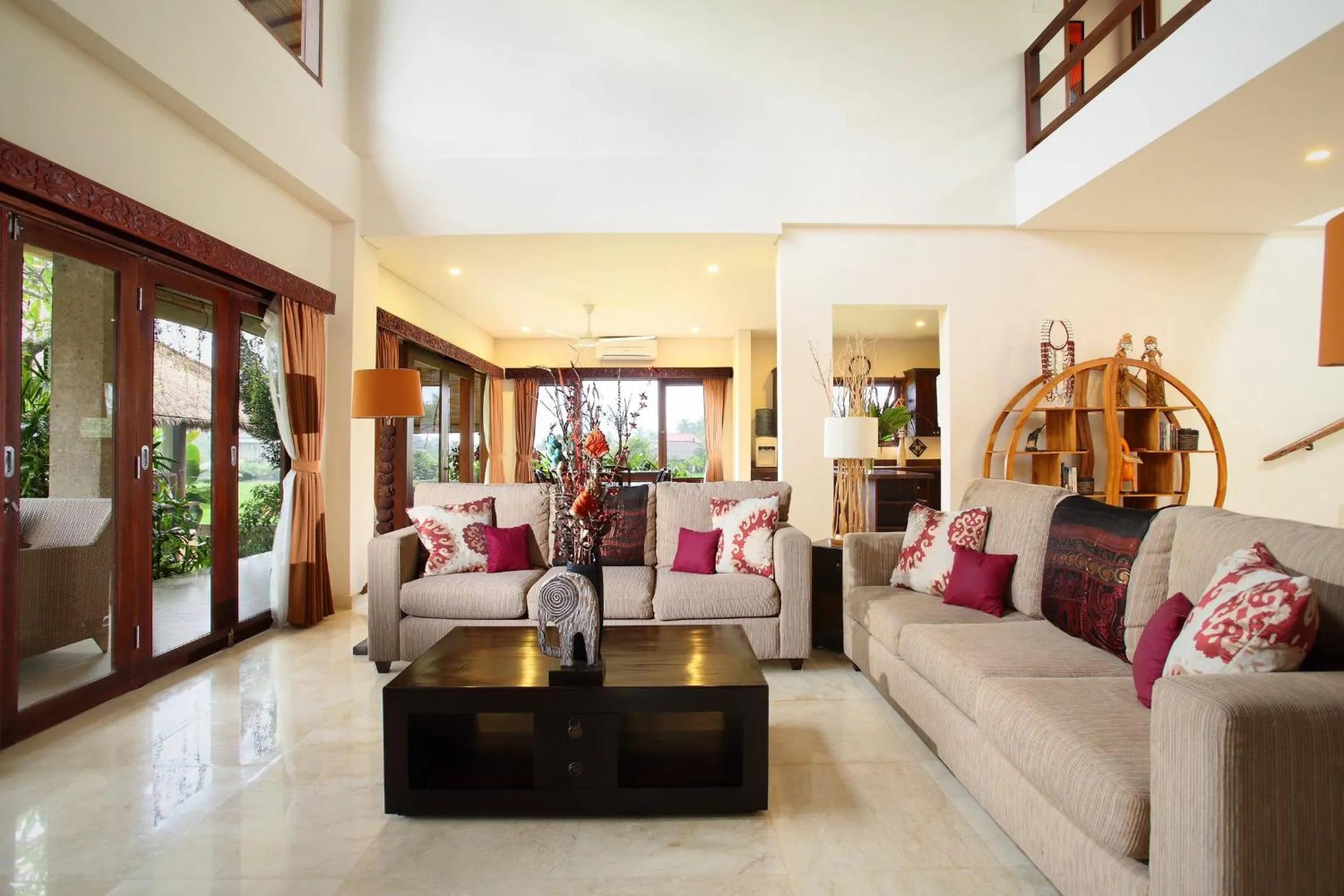 Living room in Satori Villas Bali