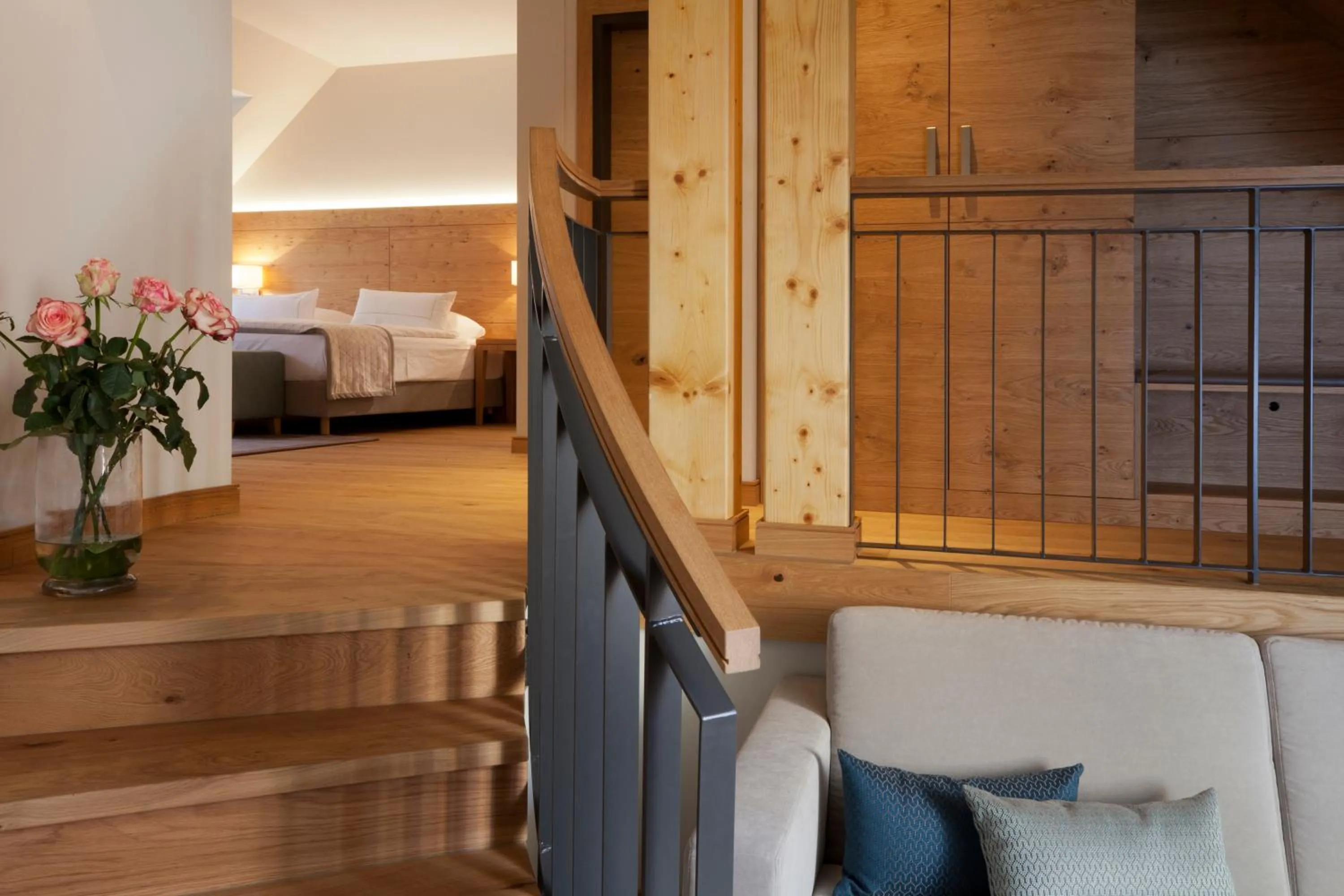 Living room, Bed in Gasthof Zufriedenheit