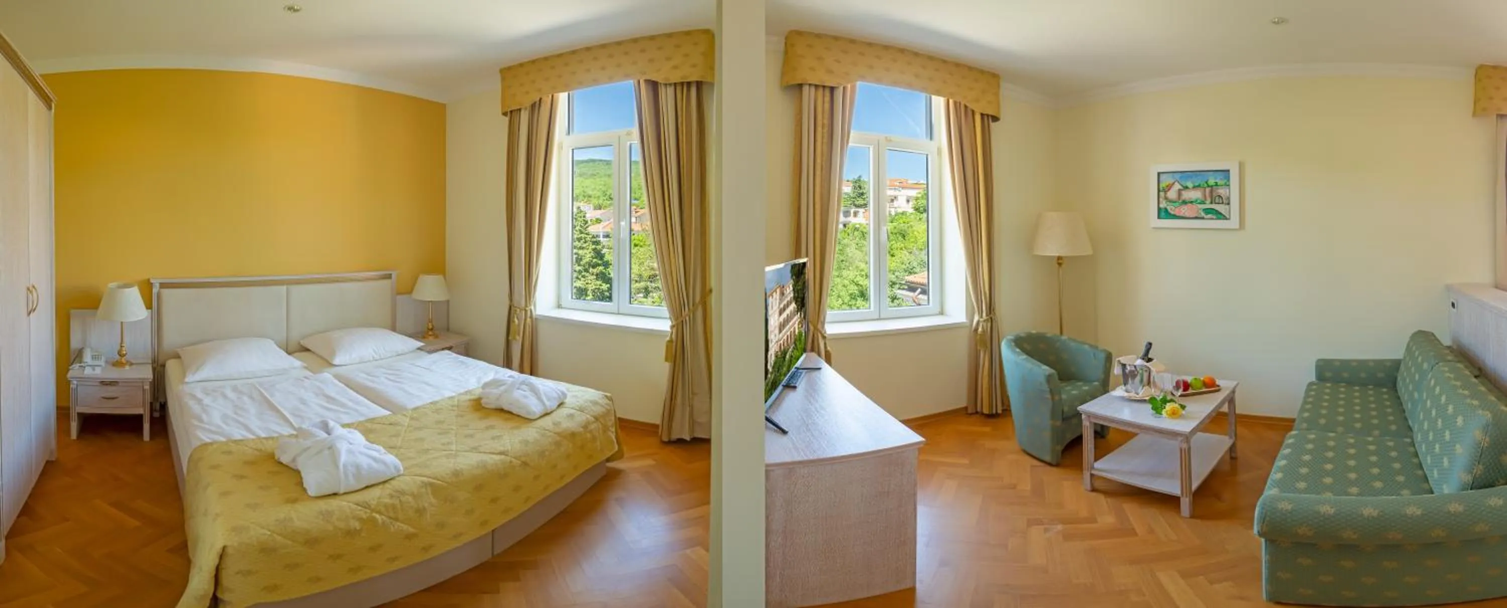 Bed in Hotel Kvarner Palace