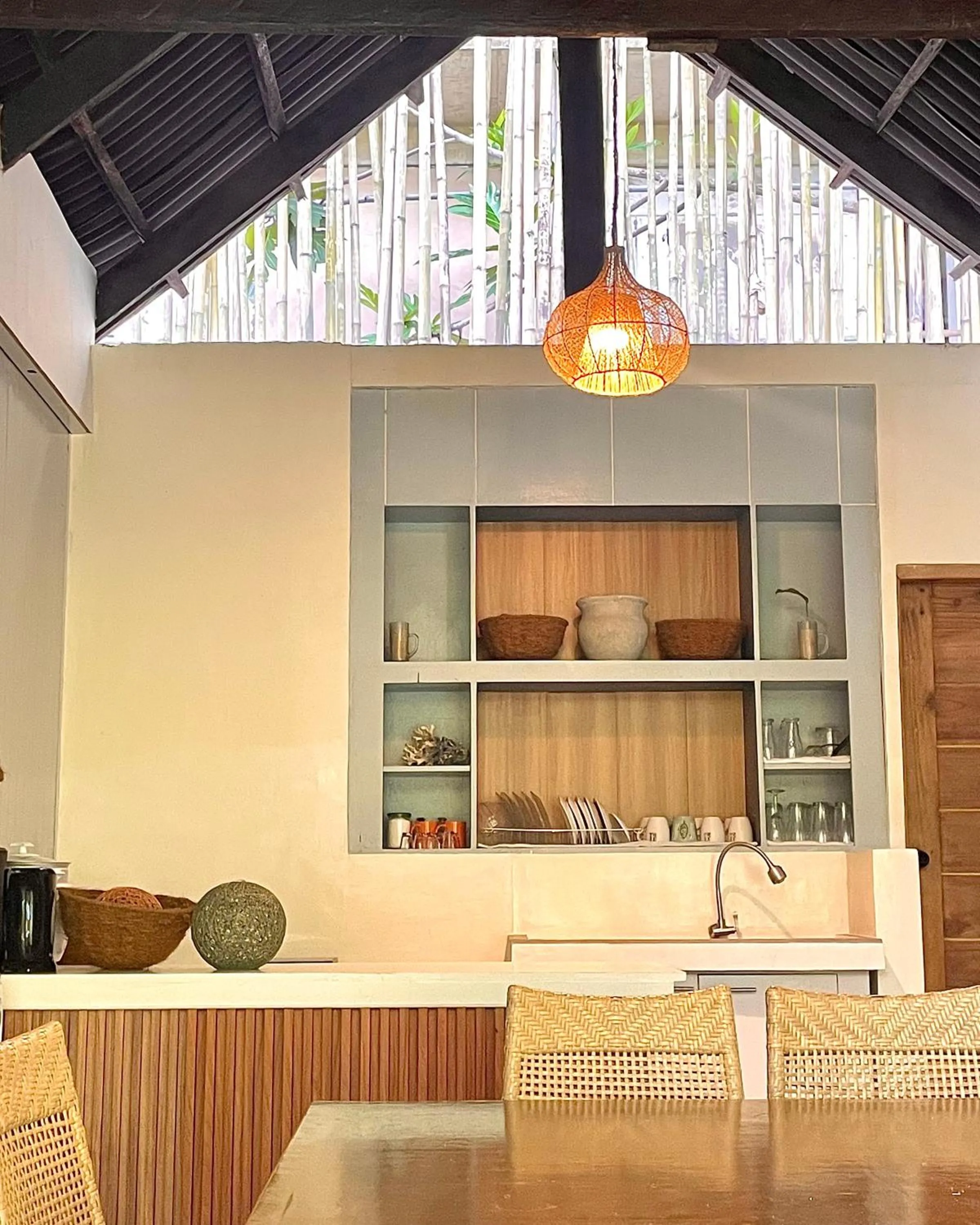 Dining area in Patrick's on the Beach Resort