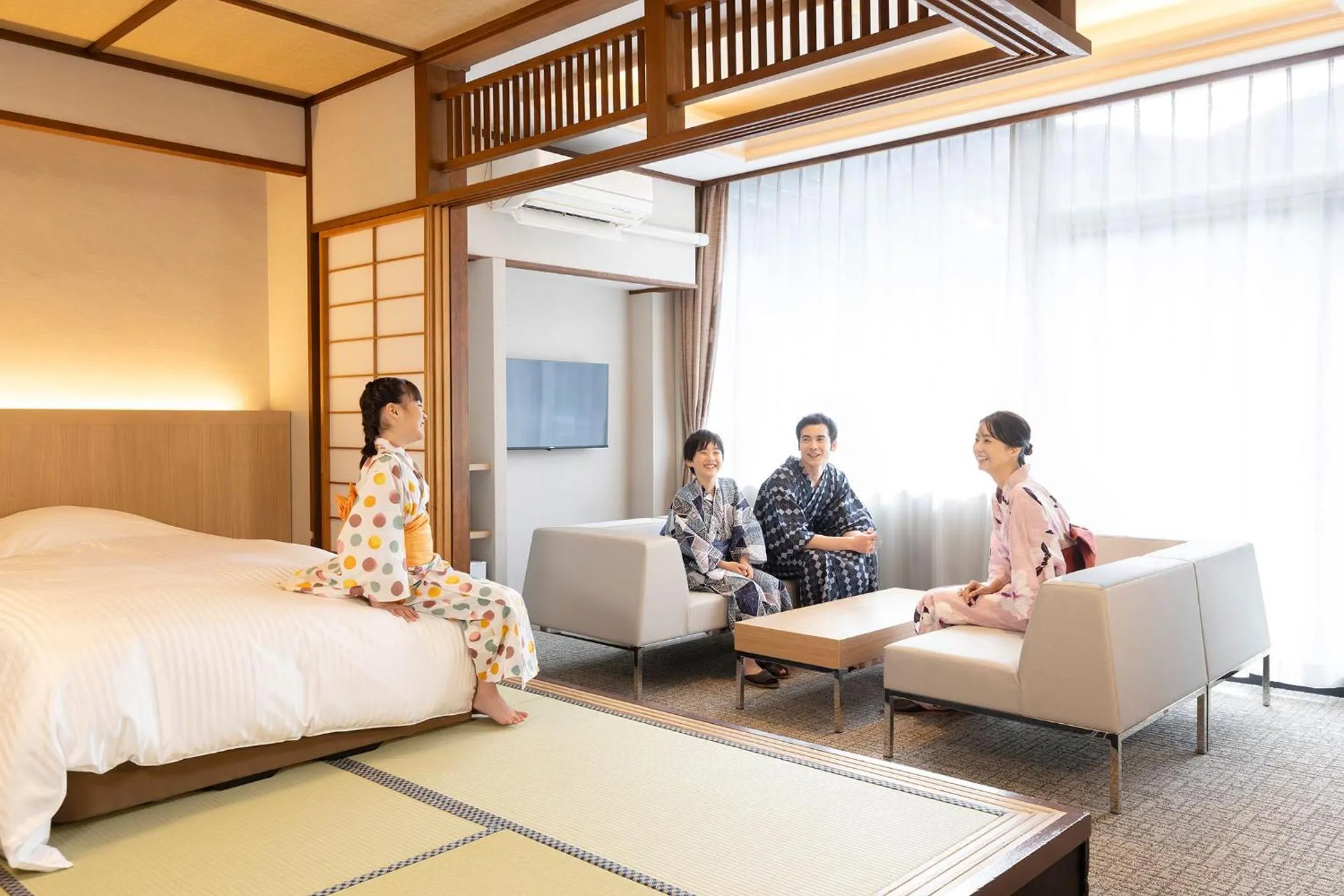 Photo of the whole room, Bed in Ooedo Onsen Monogatari Premium Hotel New Shiobara