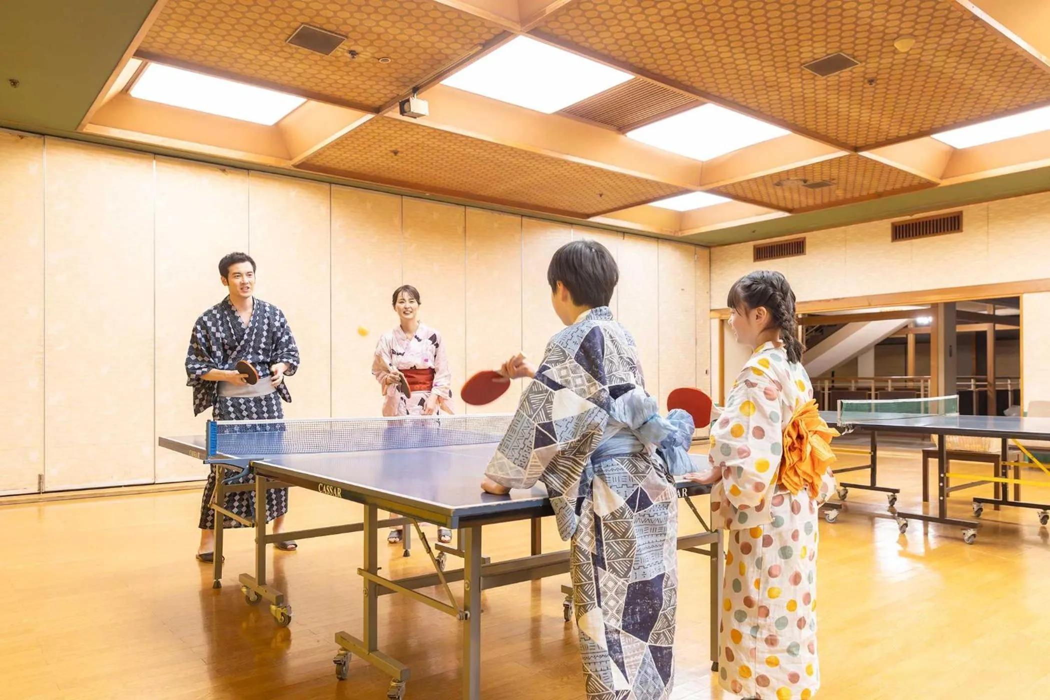 Table tennis in Ooedo Onsen Monogatari Premium Hotel New Shiobara
