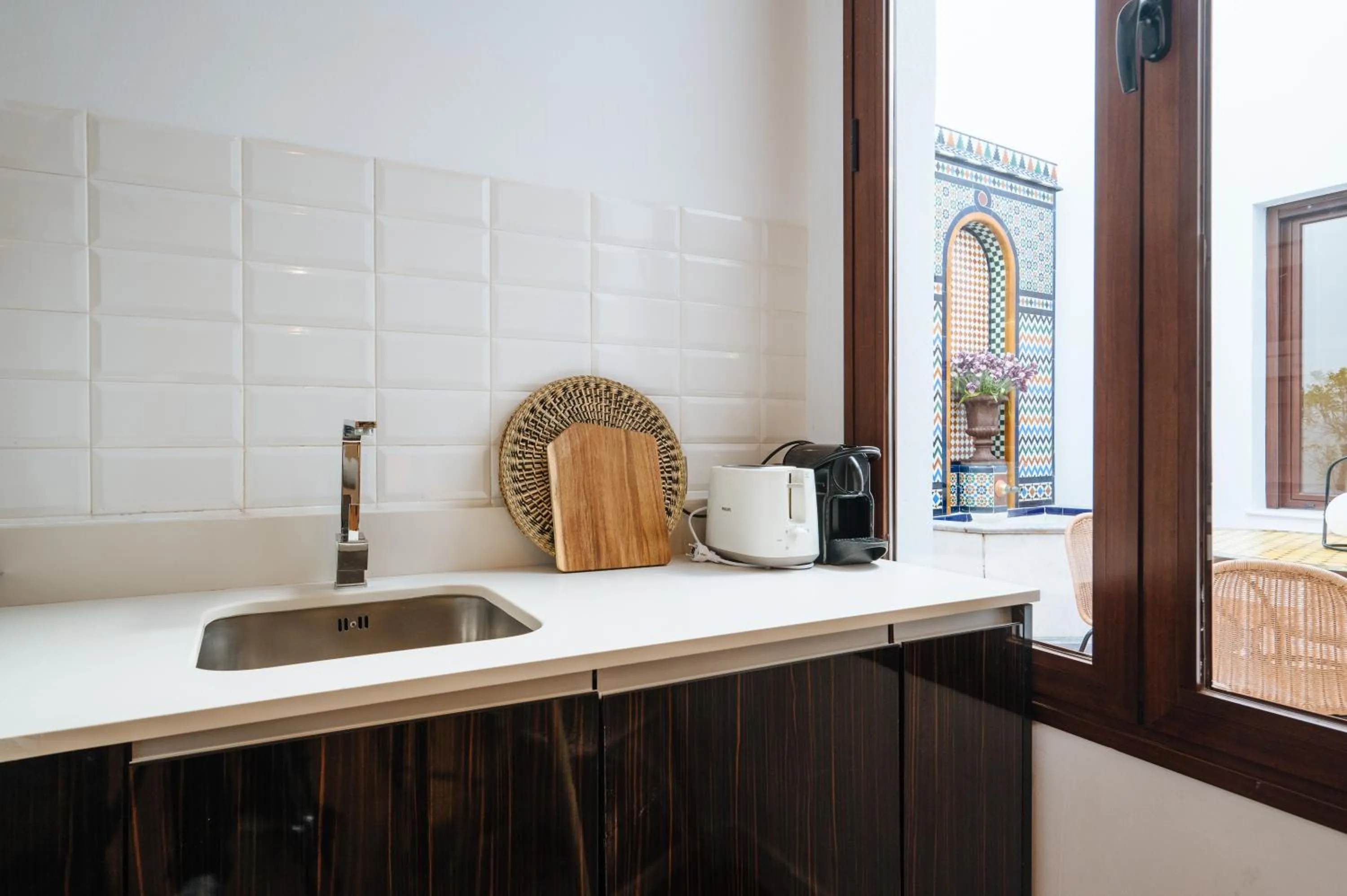 Kitchen or kitchenette in Apartamentos "El Escondite de María"