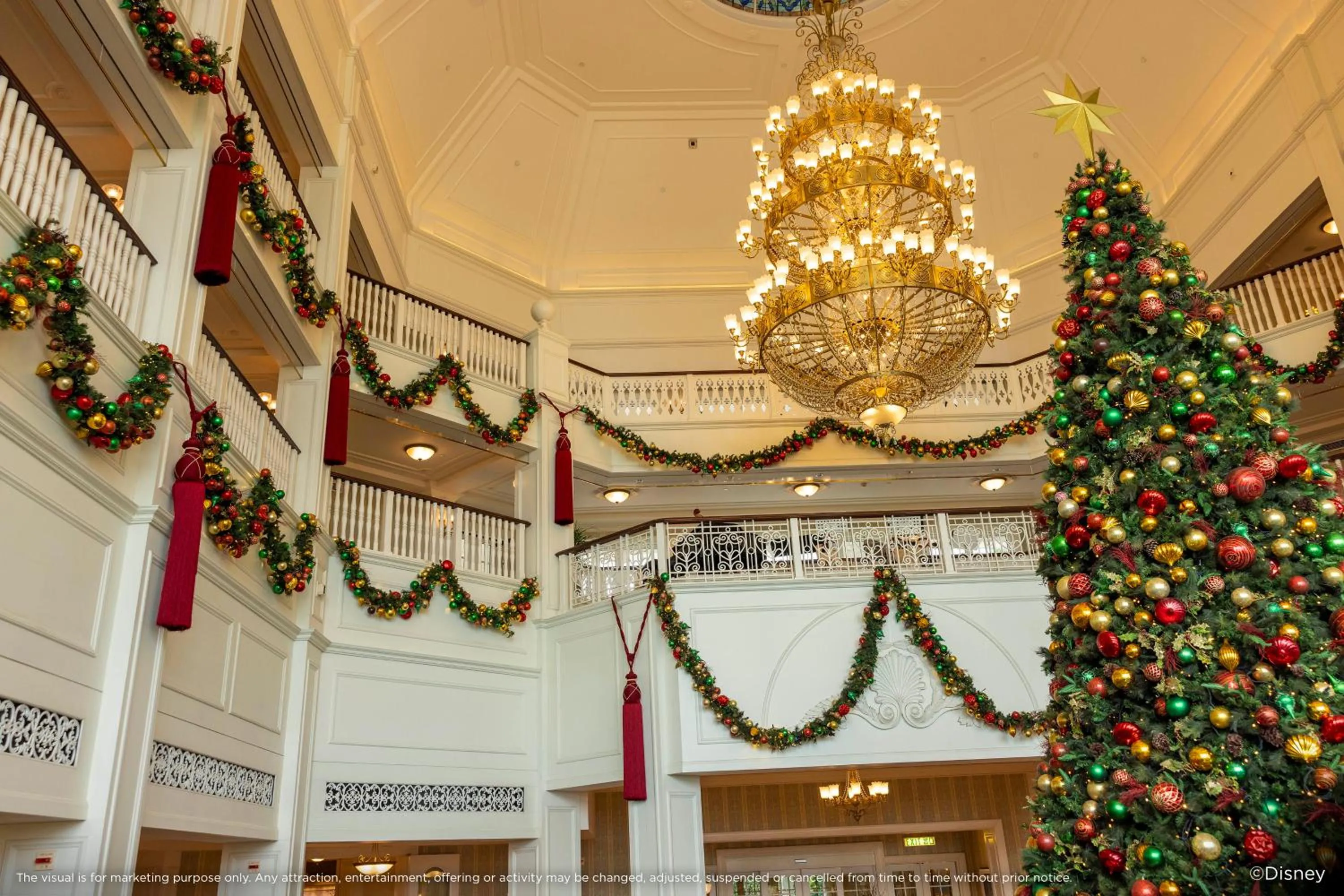 Lobby or reception in Hong Kong Disneyland Hotel