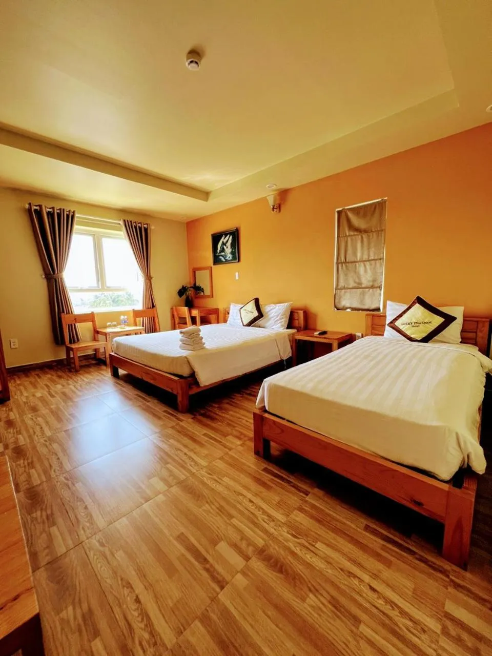 Bed in Lucky Phu Quoc Hotel