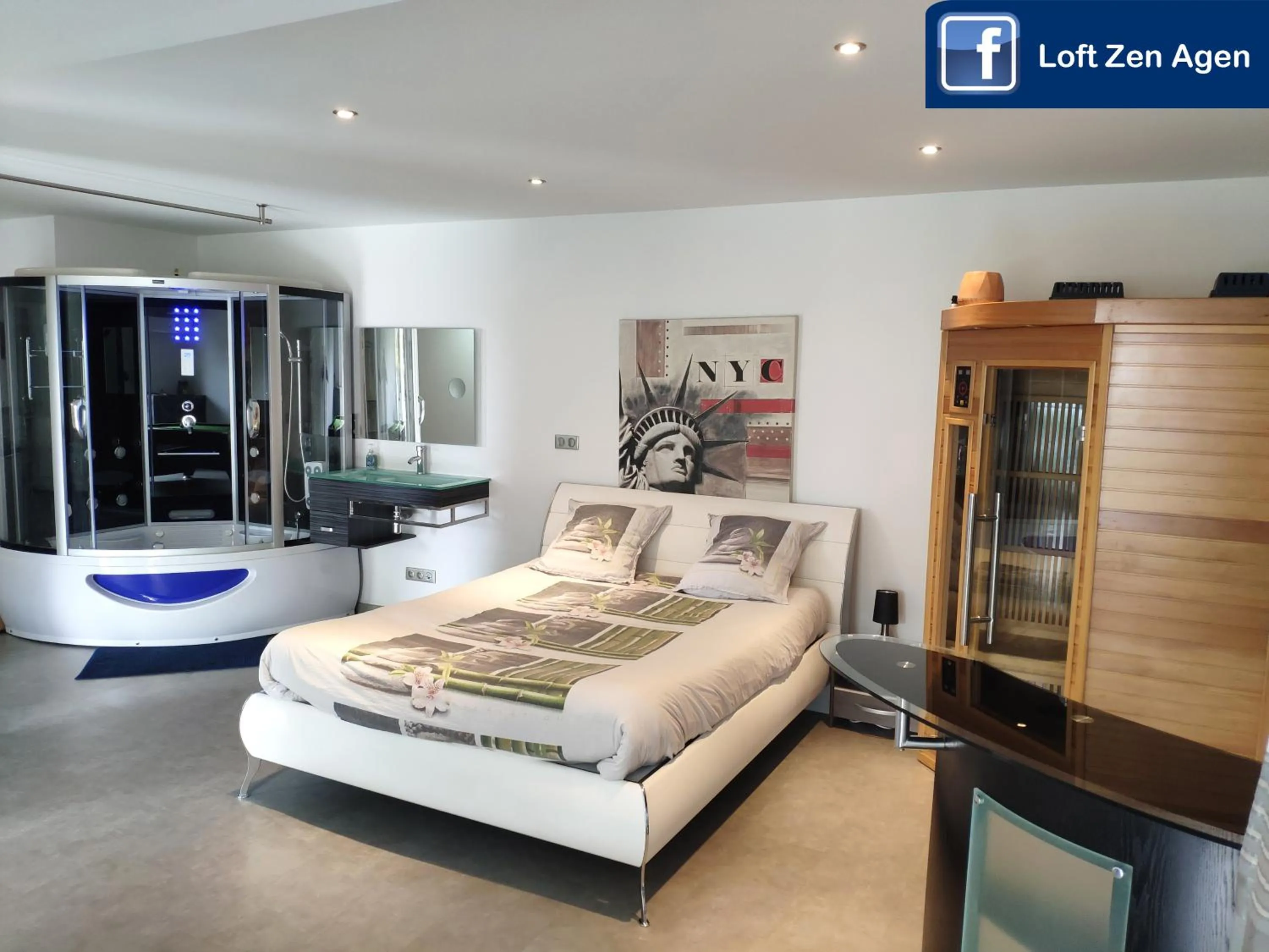 Loft Zen SPA Balneo Parking Gratuit Sauna Hammam Billard