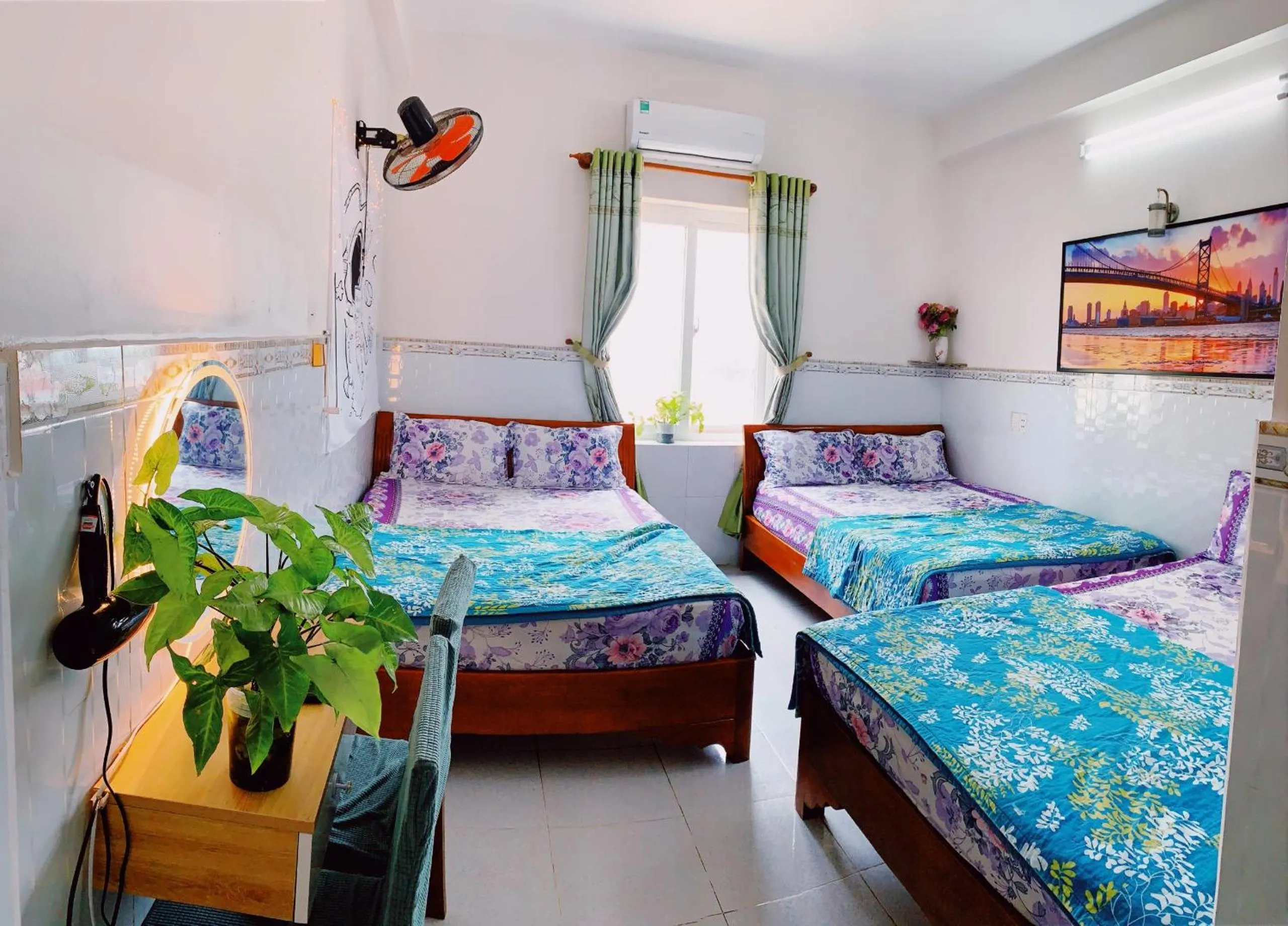 Bed in Phu Quy Hotel