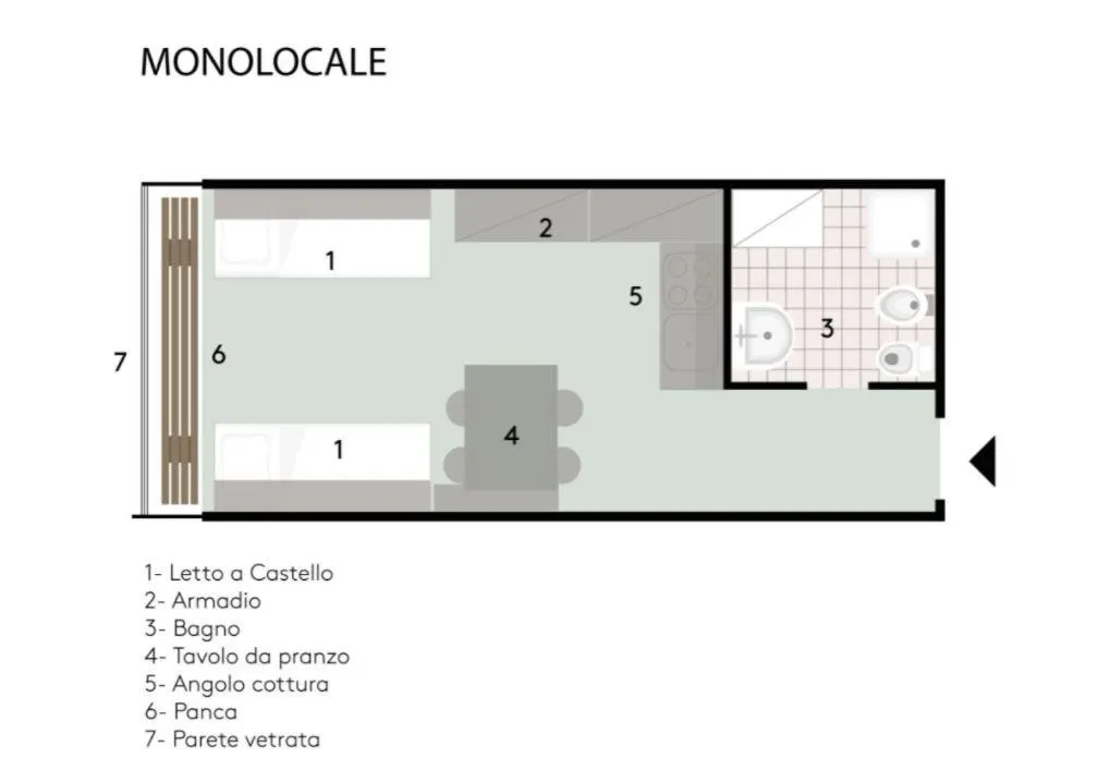 Floor plan in Residenza Albaré