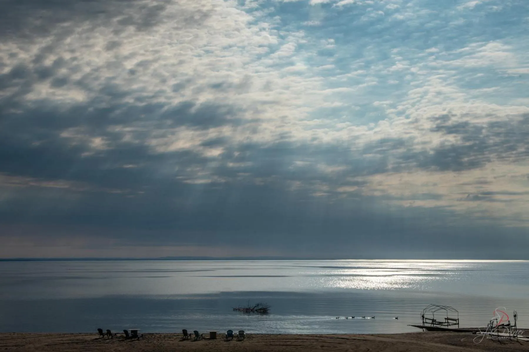 Sunset in Domaine sur une plage