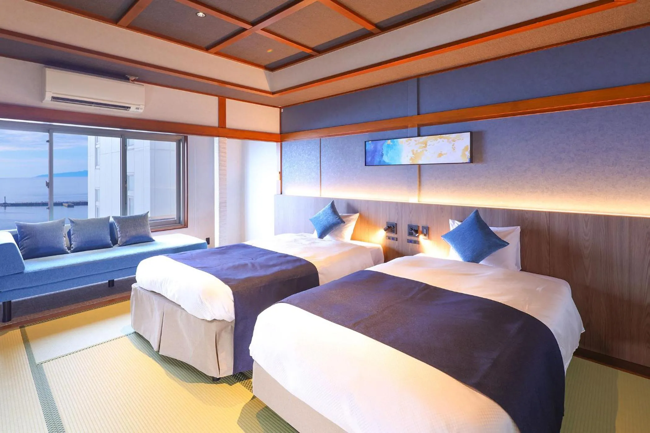 Bed in Ooedo Onsen Monogatari Premium Atami