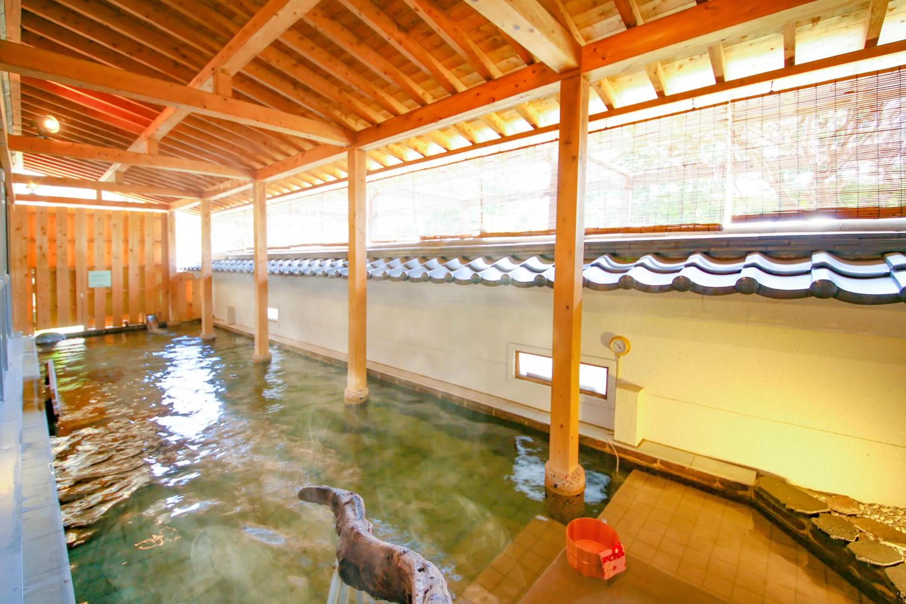 Hot Spring Bath in Ooedo Onsen Monogatari Hotel Shinko
