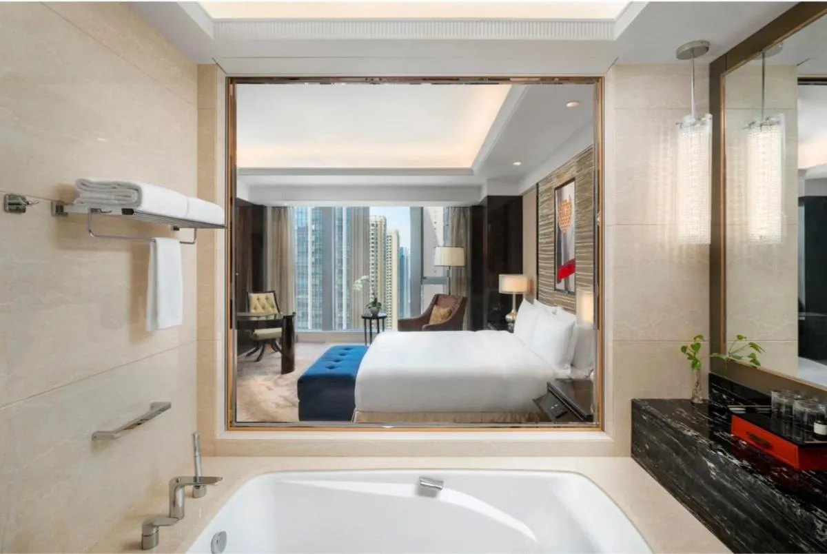Photo of the whole room, Bed in Vignette Collection Palm Springs Hotel Chengdu by IHG