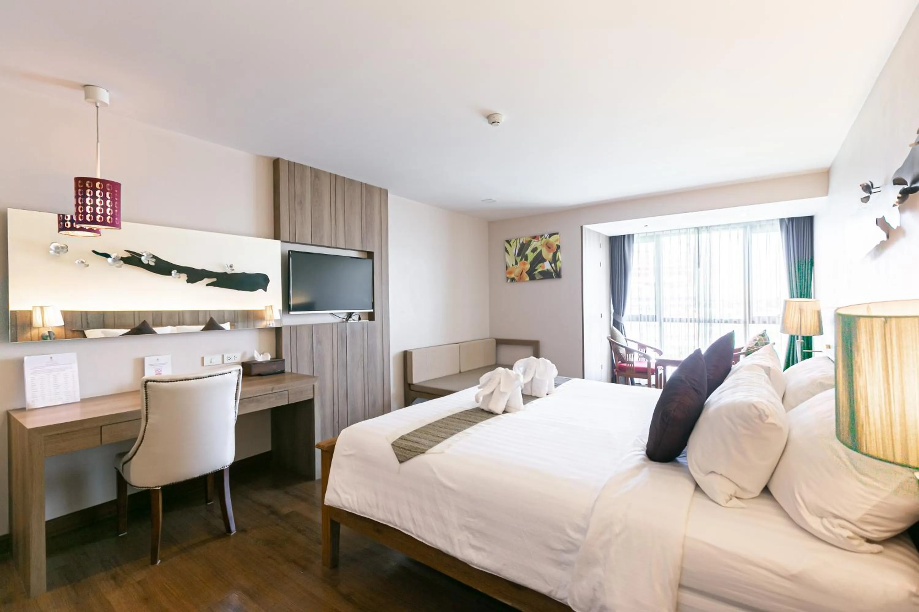 Bed in Grand Ratchapruek Hotel