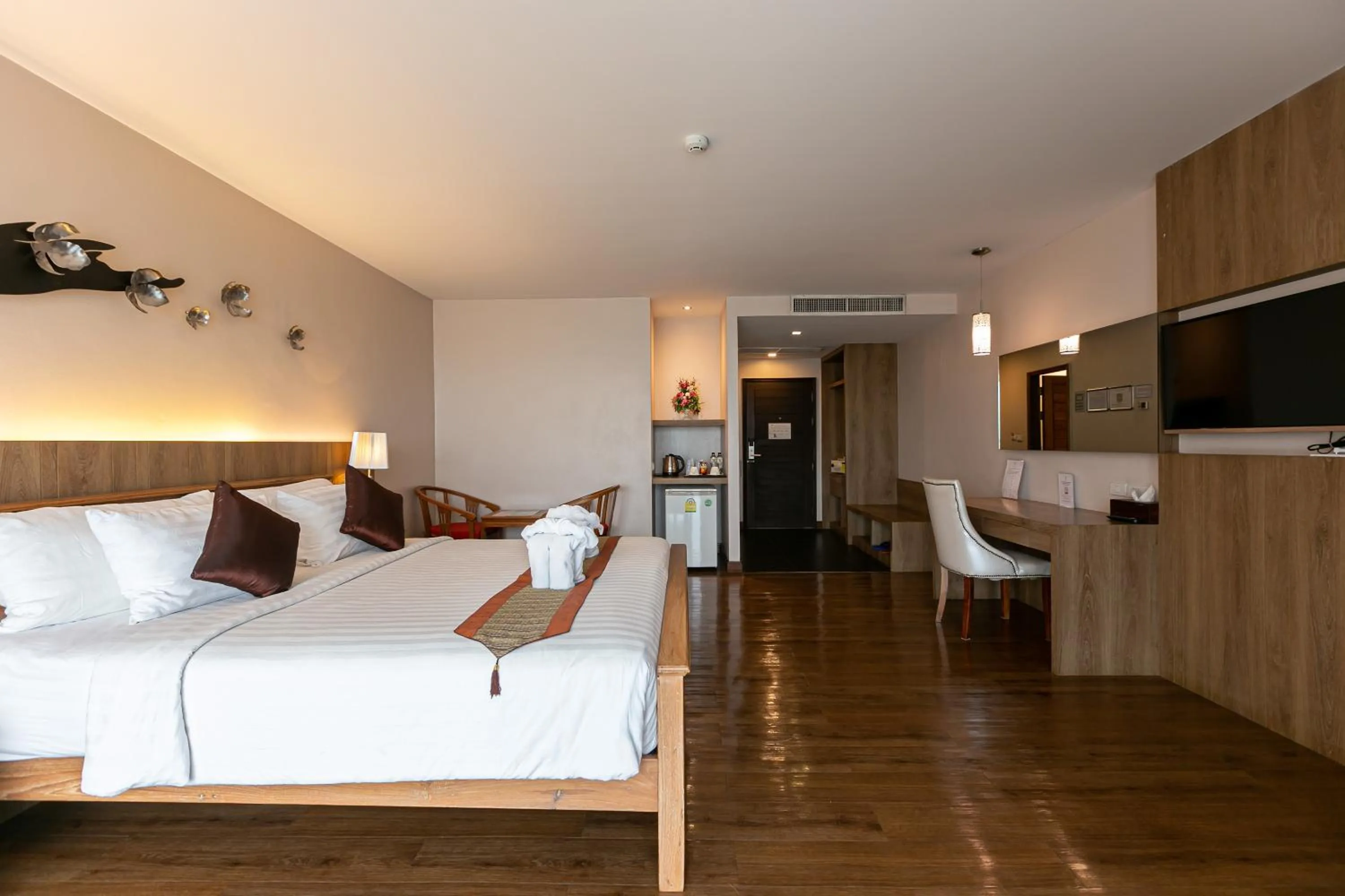 Bed in Grand Ratchapruek Hotel