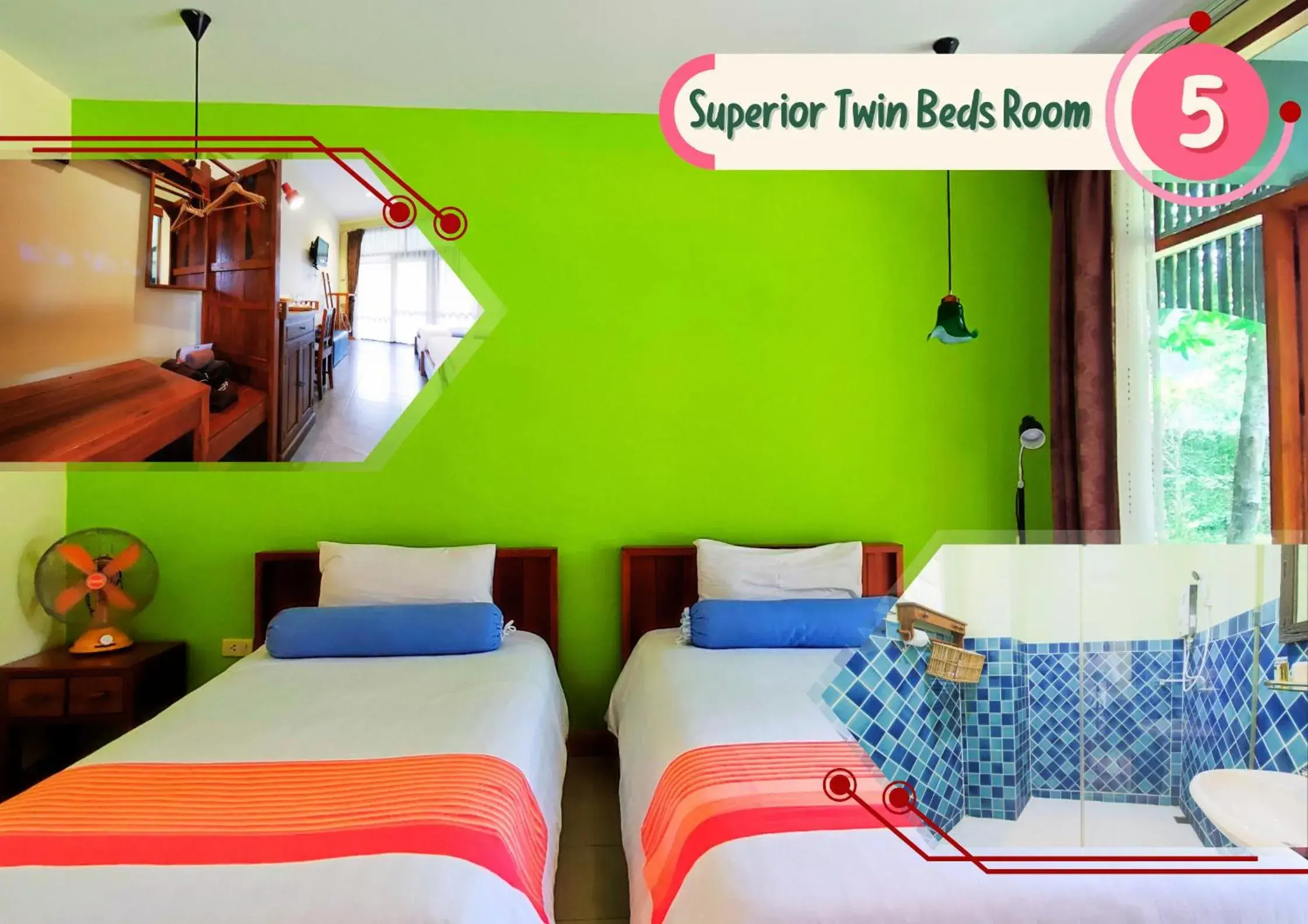 Bed in AuangKham Resort Bed in AuangKham Resort