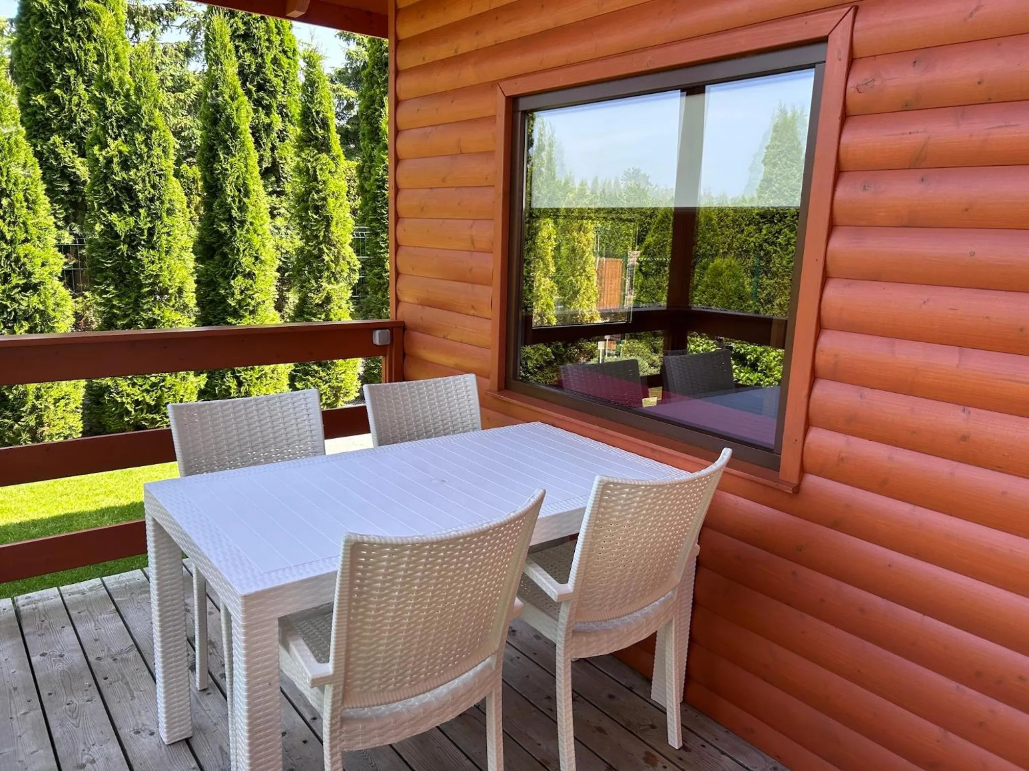 Balcony/Terrace in Domki Wczasowe Papaya