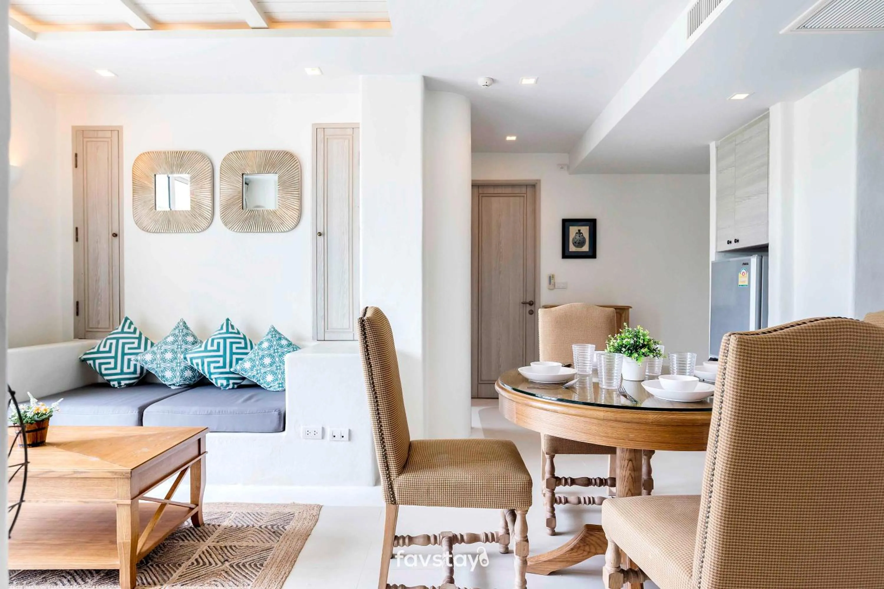 Living room in Chelona Hua Hin by Favstay