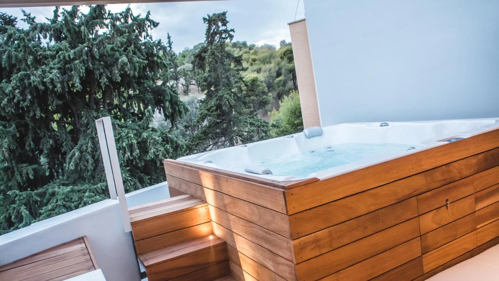 Hot Tub in Acropolis Luxury Apartments