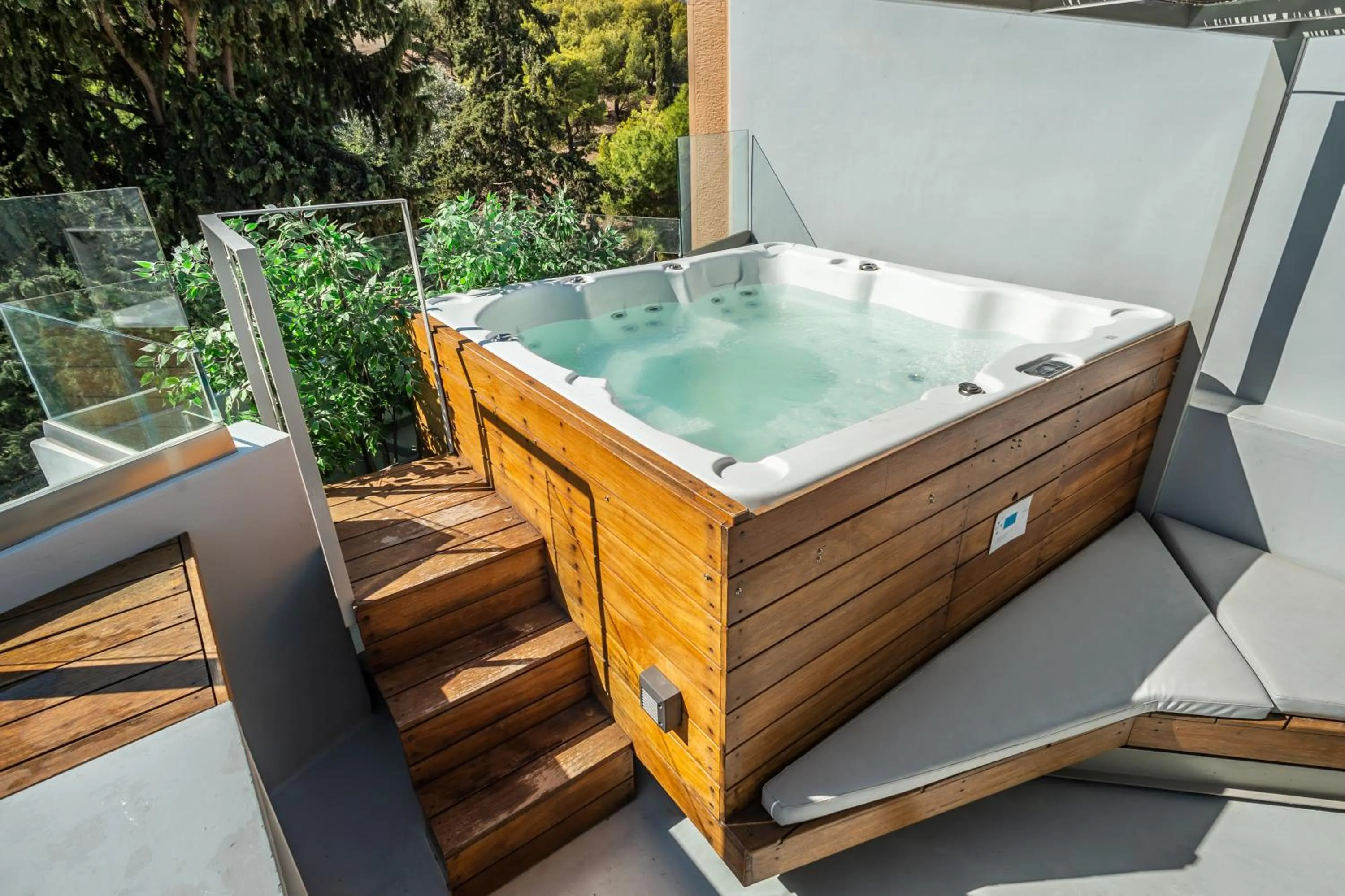Hot Tub in Acropolis Luxury Apartments