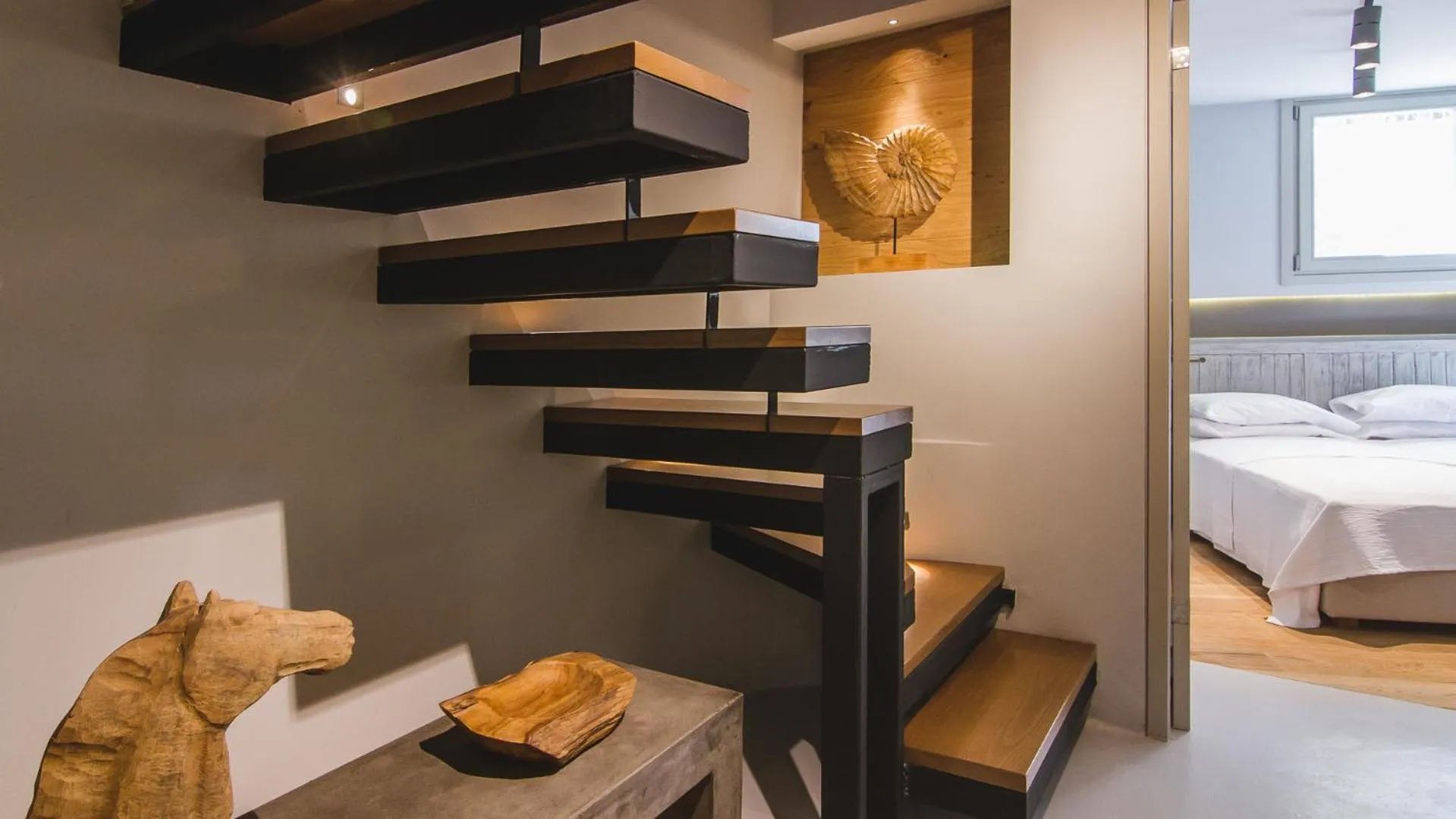 Decorative detail, Bed in Acropolis Luxury Apartments