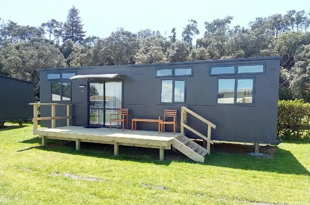 Property building in Opunake Beach Holiday Park