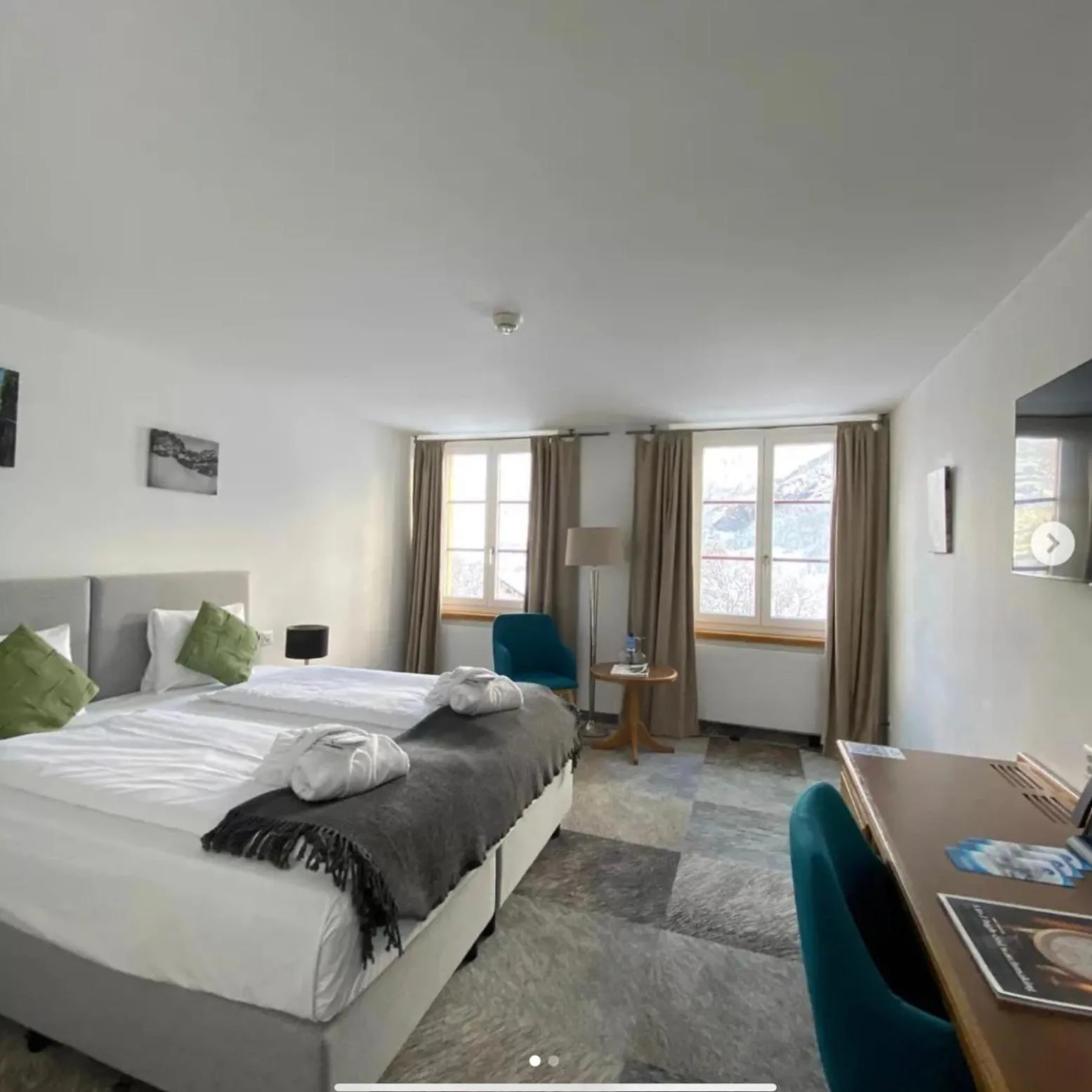 View (from property/room), Bed in Thermalhotel De France