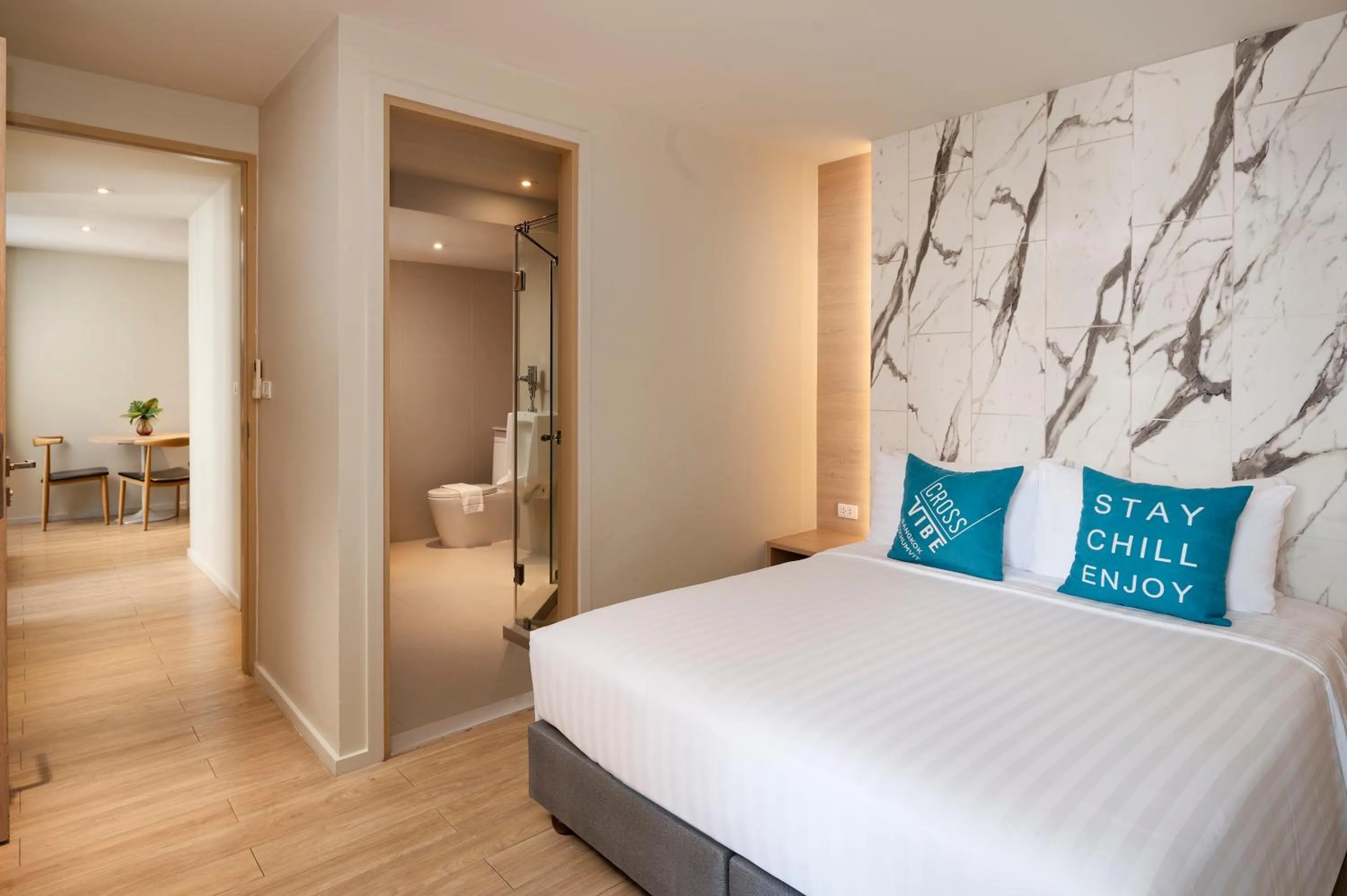 Bed in Cross Vibe Bangkok Sukhumvit